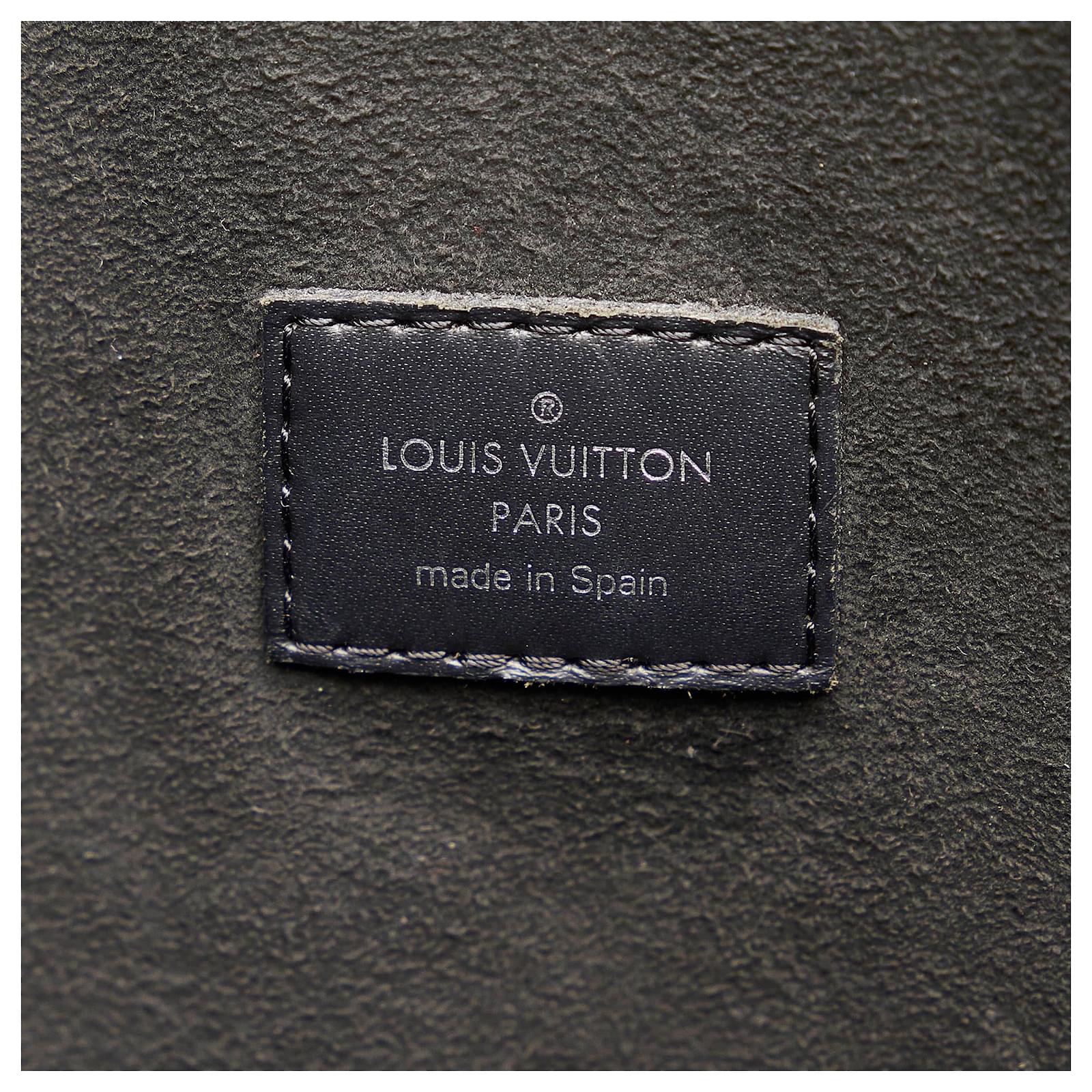 Louis Vuitton Blue Epi Denim Neverfull MM Black Leather Pony-style calfskin  ref.586908 - Joli Closet