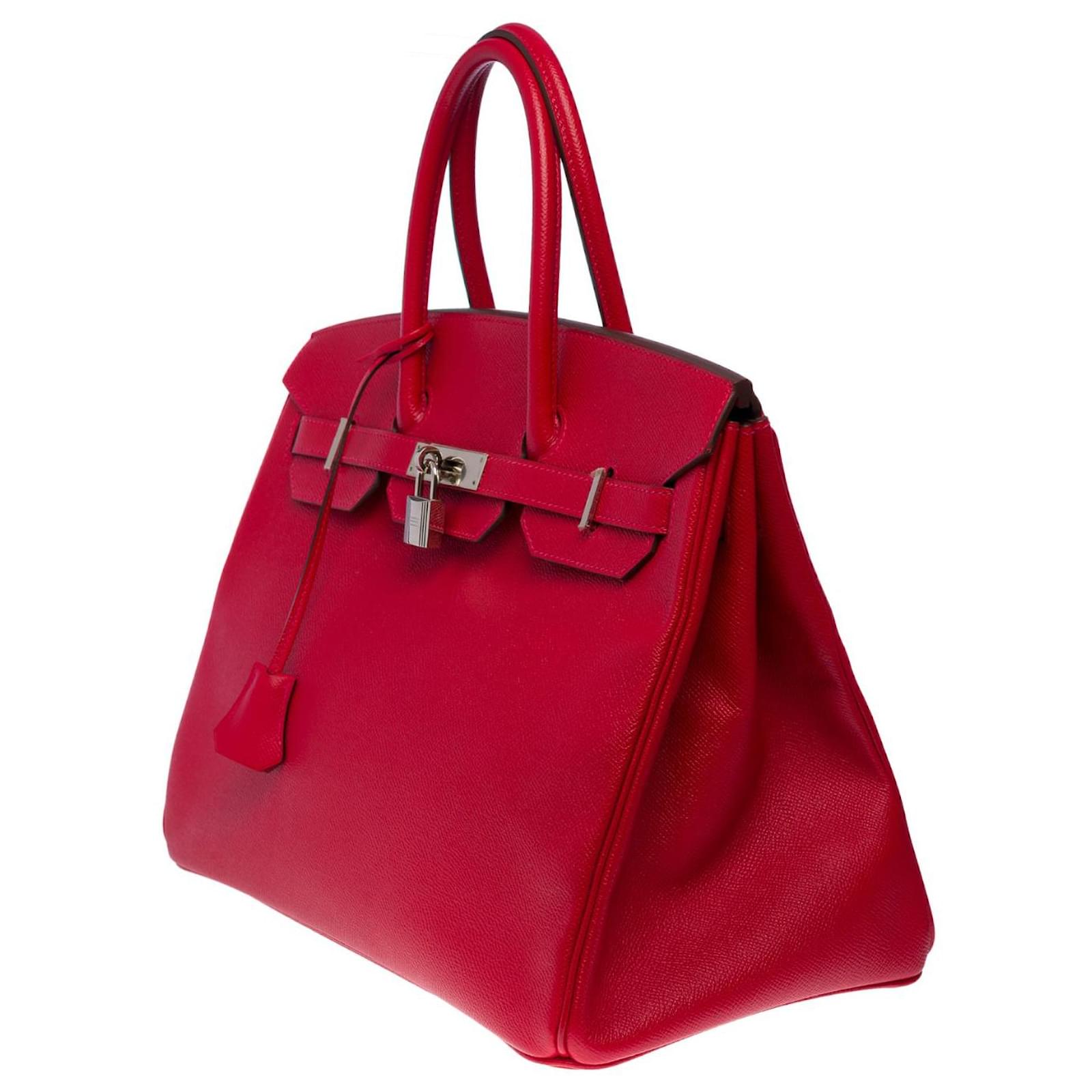 Hermes Birkin Bag 35cm Rouge Epsom Leather