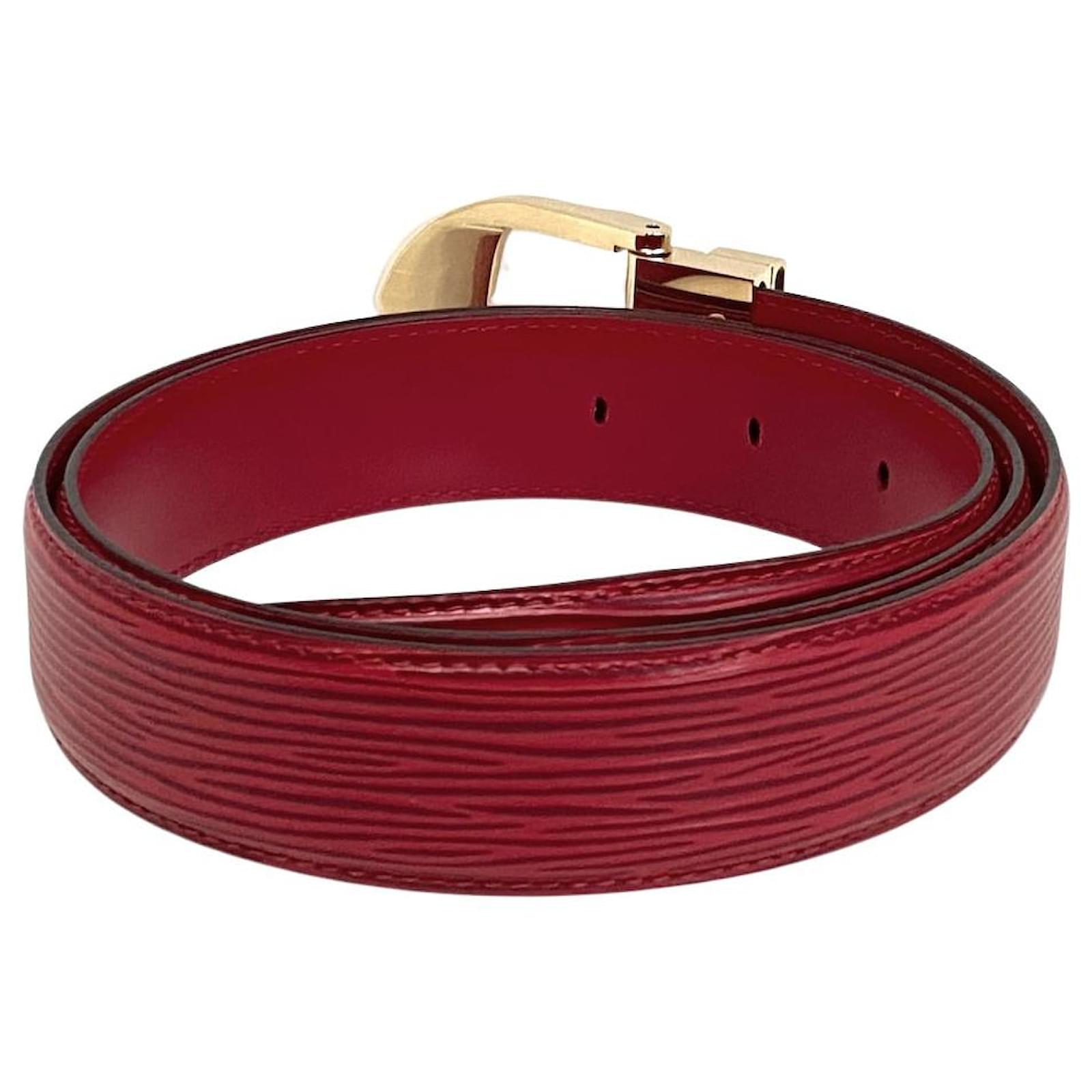 Louis Vuitton Belt Red Leather ref.587179 - Joli Closet