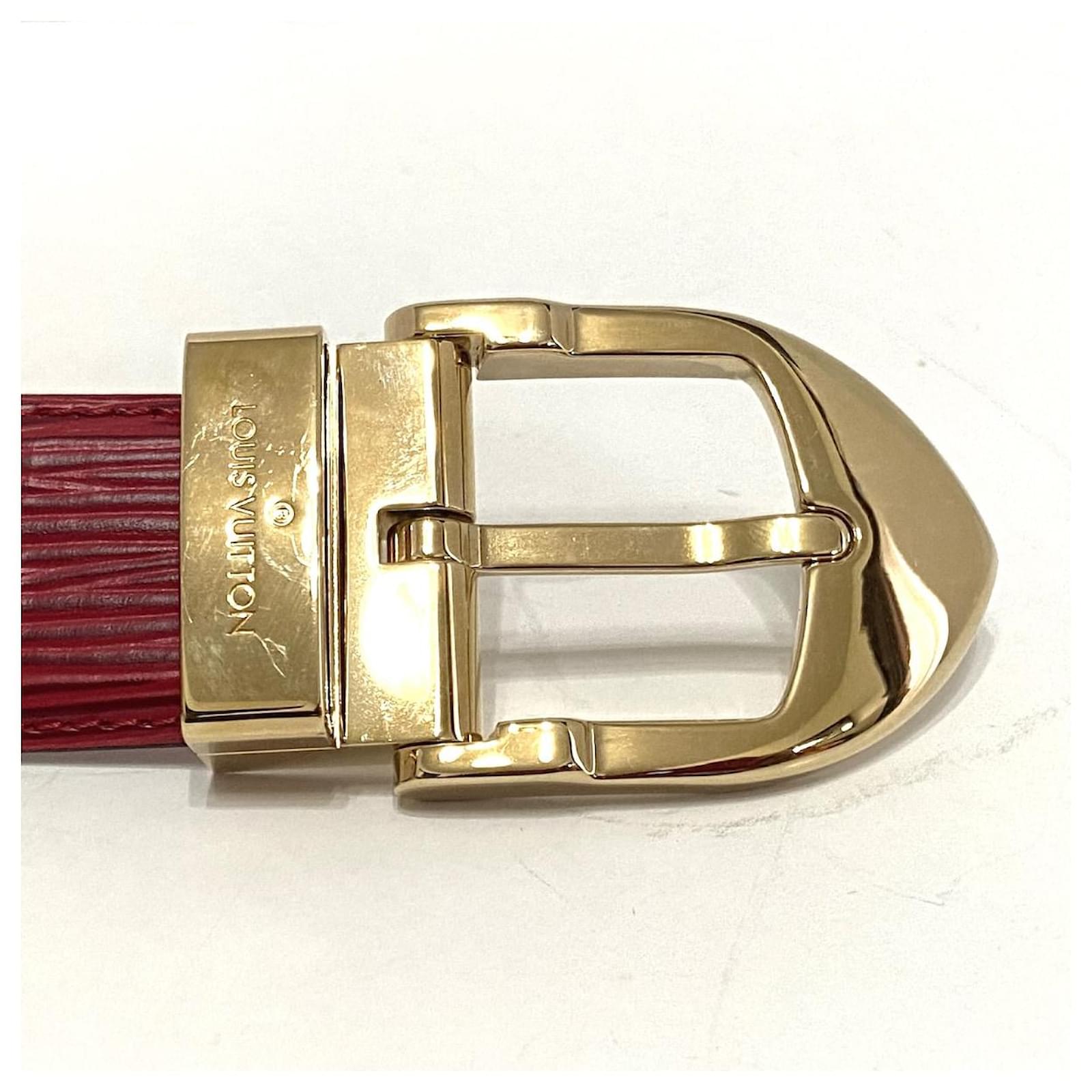 Louis Vuitton Belt Red Leather ref.587179 - Joli Closet