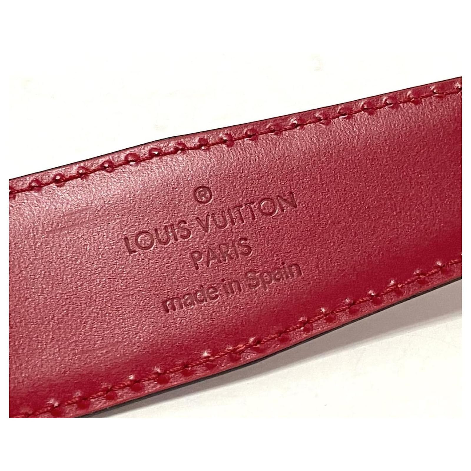 Louis Vuitton Belt Red Leather ref.587179 - Joli Closet