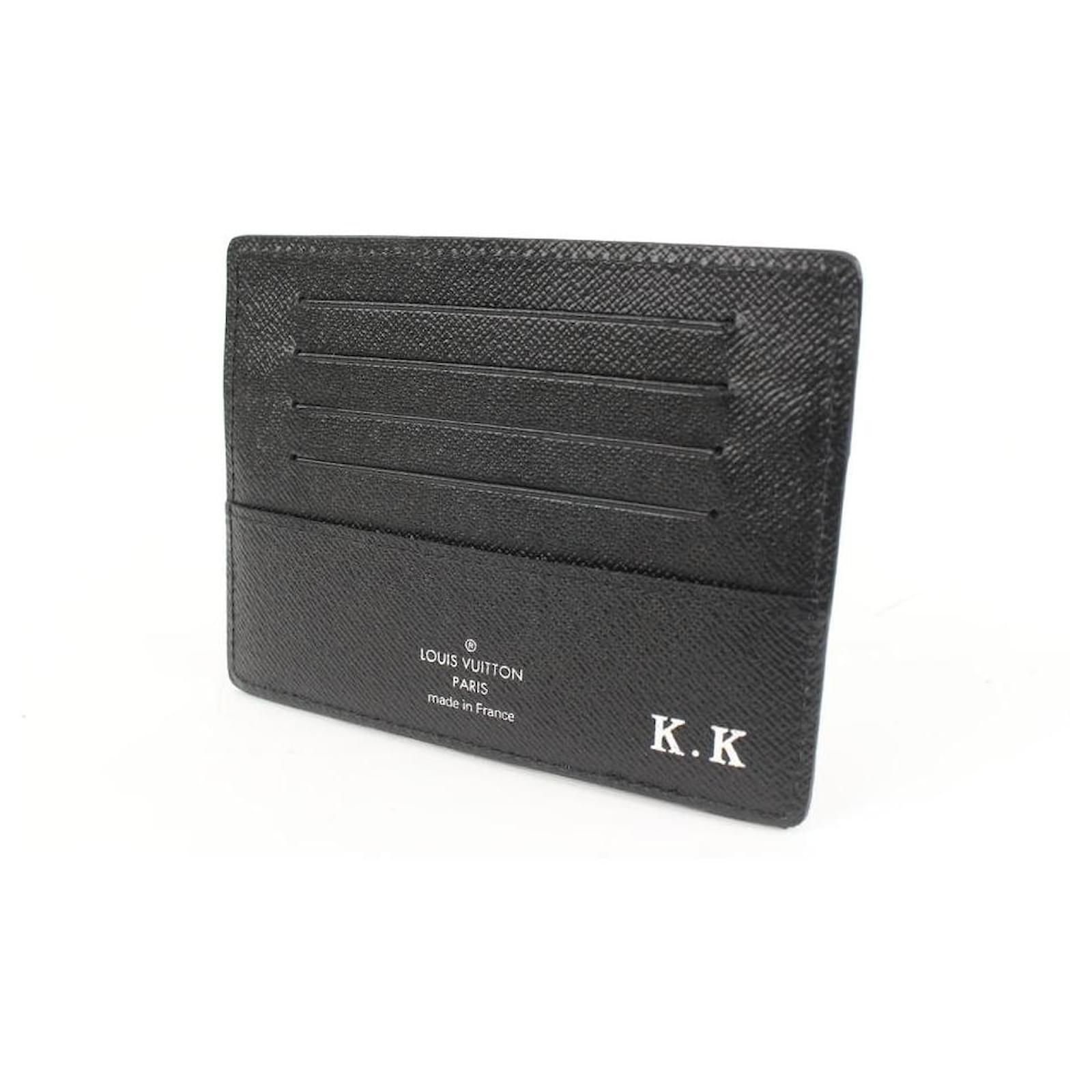 Louis Vuitton Black x Grey Damier Graphite Card Holder Wallet Case Leather  ref.587918 - Joli Closet