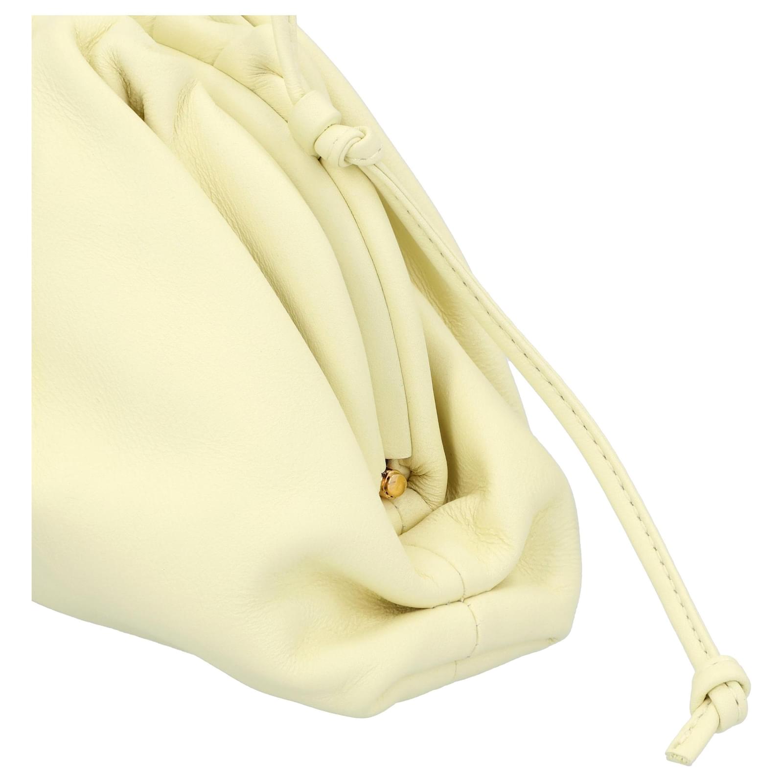 Bottega Veneta The Mini Pouch Zest Washed in Calfskin with Gold