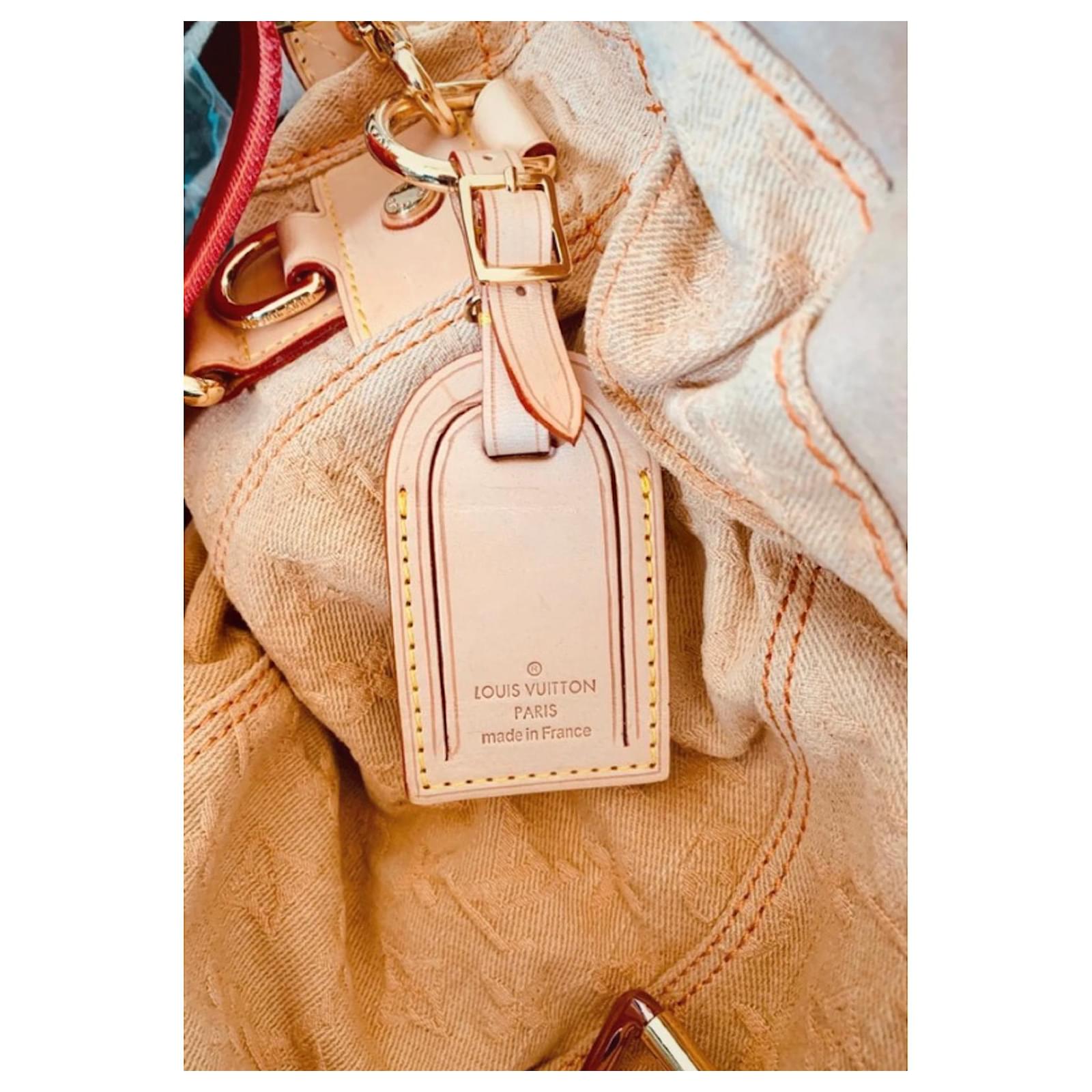 Louis Vuitton Beige/Burgundy Monogram Denim Sunrise Bag Louis Vuitton