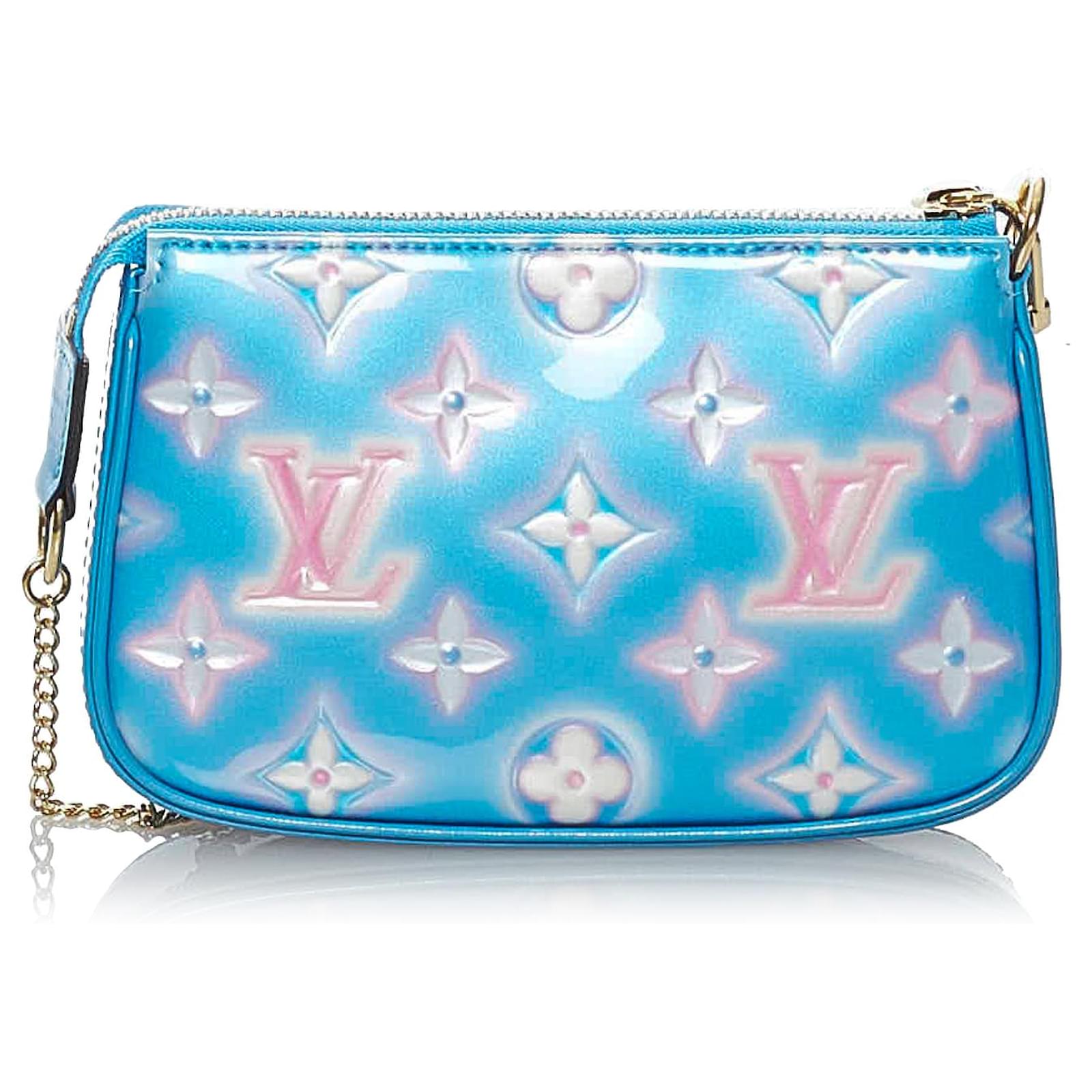 Louis Vuitton Vernis Key Cles Dyed Blue
