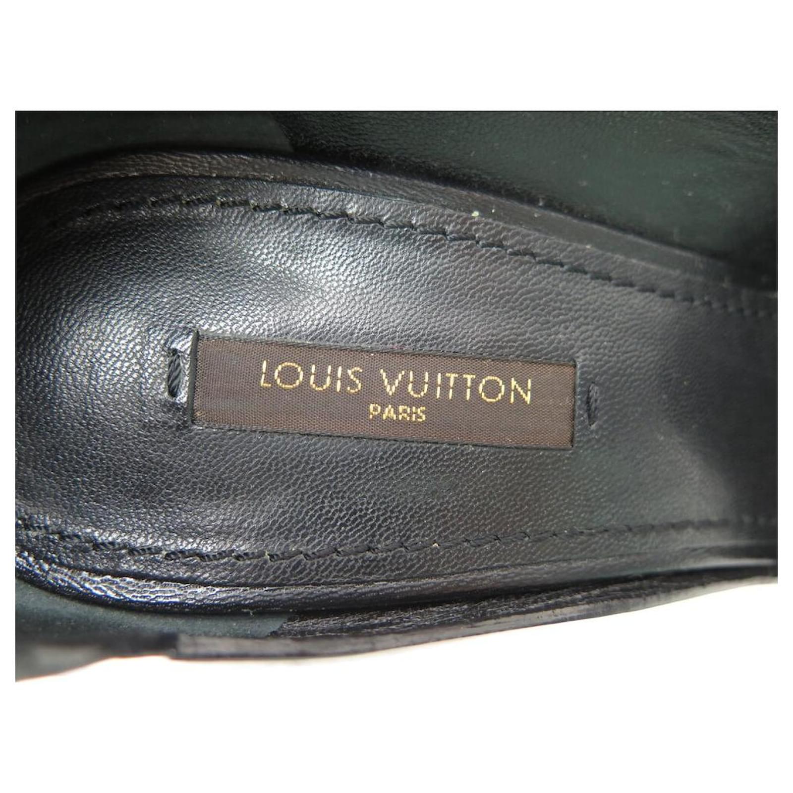 NEW LOUIS VUITTON BOOTS SHOES SILHOUETTE BLACK PATENT LEATHER SHOES  ref.418658 - Joli Closet