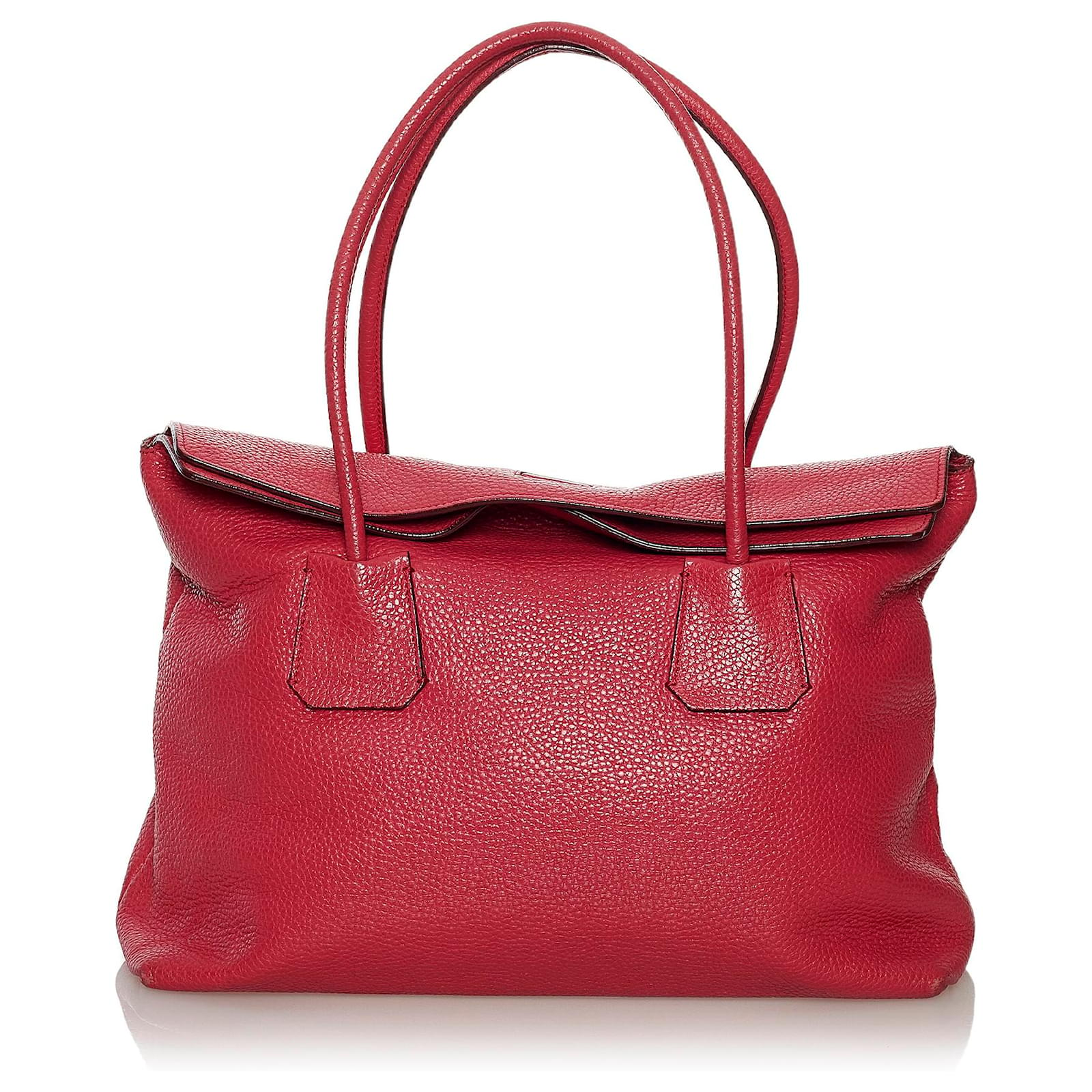 Burberry Red Baynard Leather Shoulder Bag Pony-style calfskin ref ...