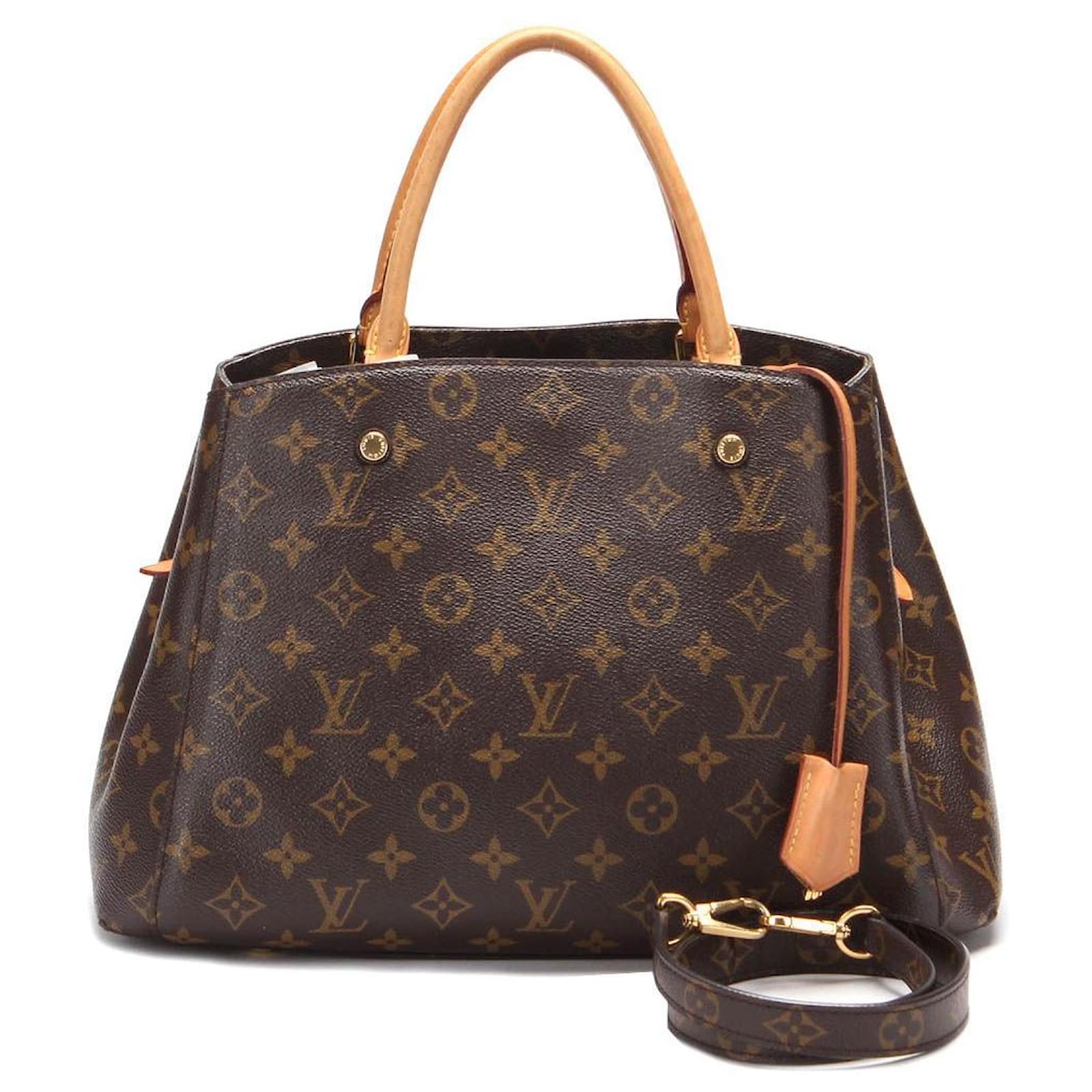 Louis Vuitton Monogram Montaigne MM Brown Cloth ref.591027 - Joli