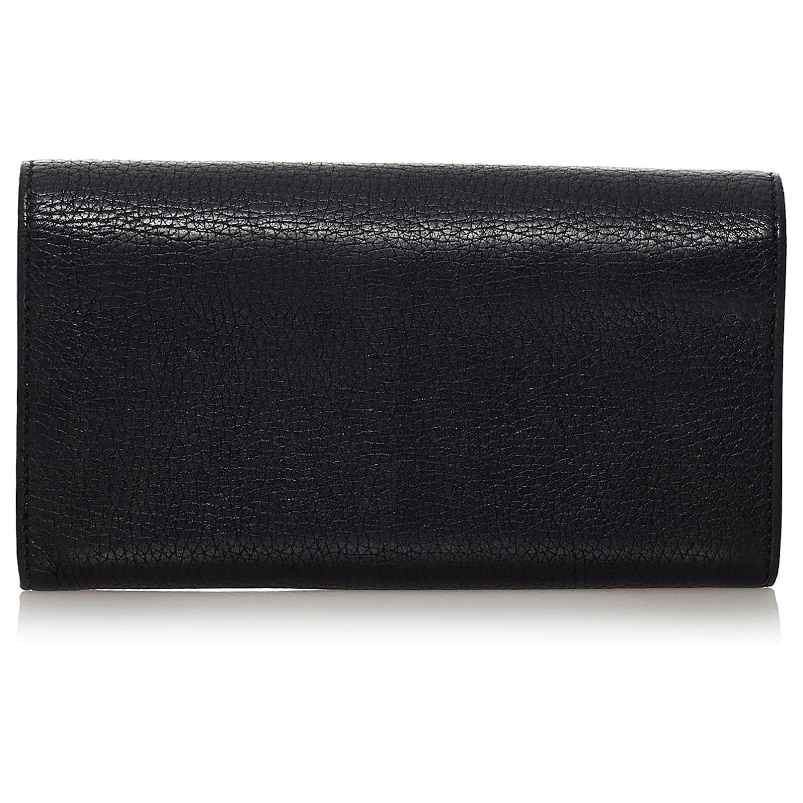 Gucci★素敵！Black Leather Long Wallet w/GG Star Gucci☆素敵！Black Leather Long Wallet w/GG Star