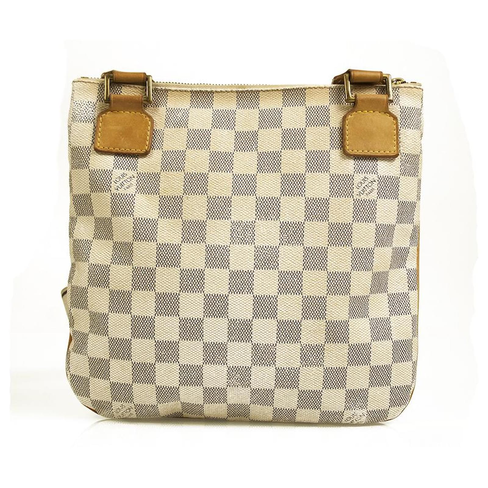 LOUIS VUITTON Pochette Bosphore Damier Azzure Brown Messenger Bag Crossbody  Grey Leather Cotton ref.591180 - Joli Closet