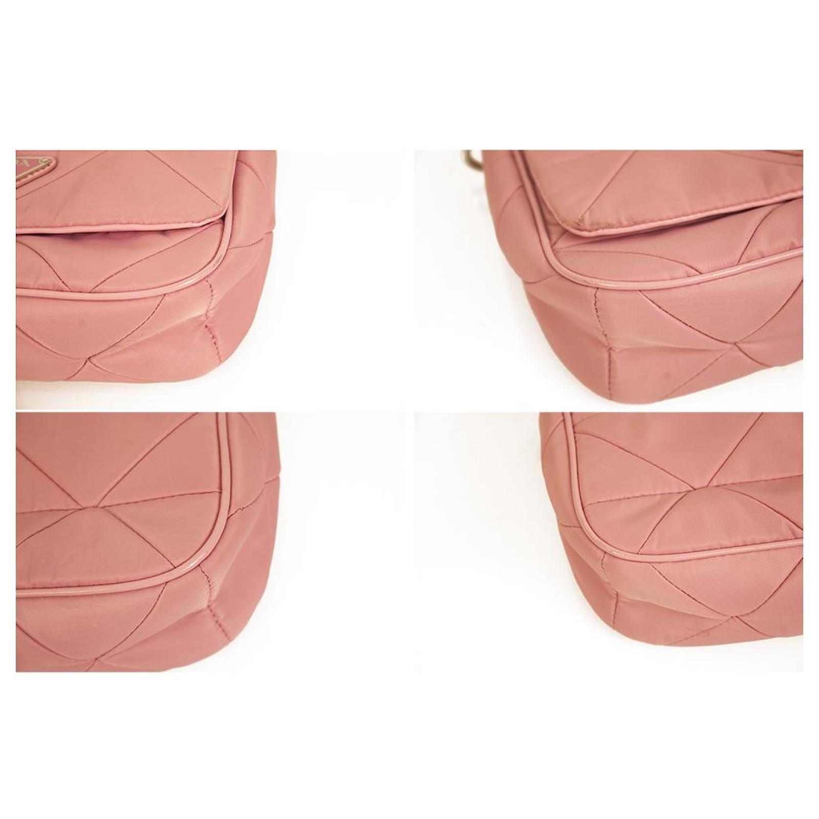 Prada Pink Tessuto Clutch Bag Nylon Cloth ref.850101 - Joli Closet