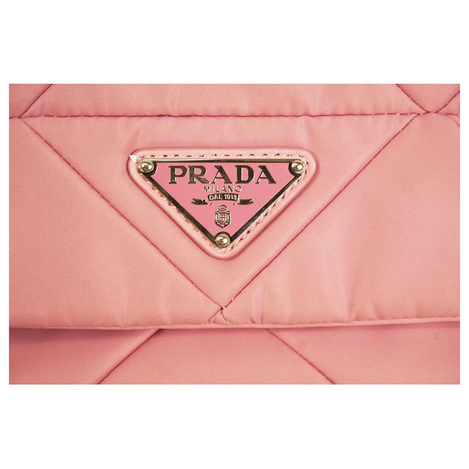 Re-nylon clutch bag Prada Pink in Cotton - 31417990