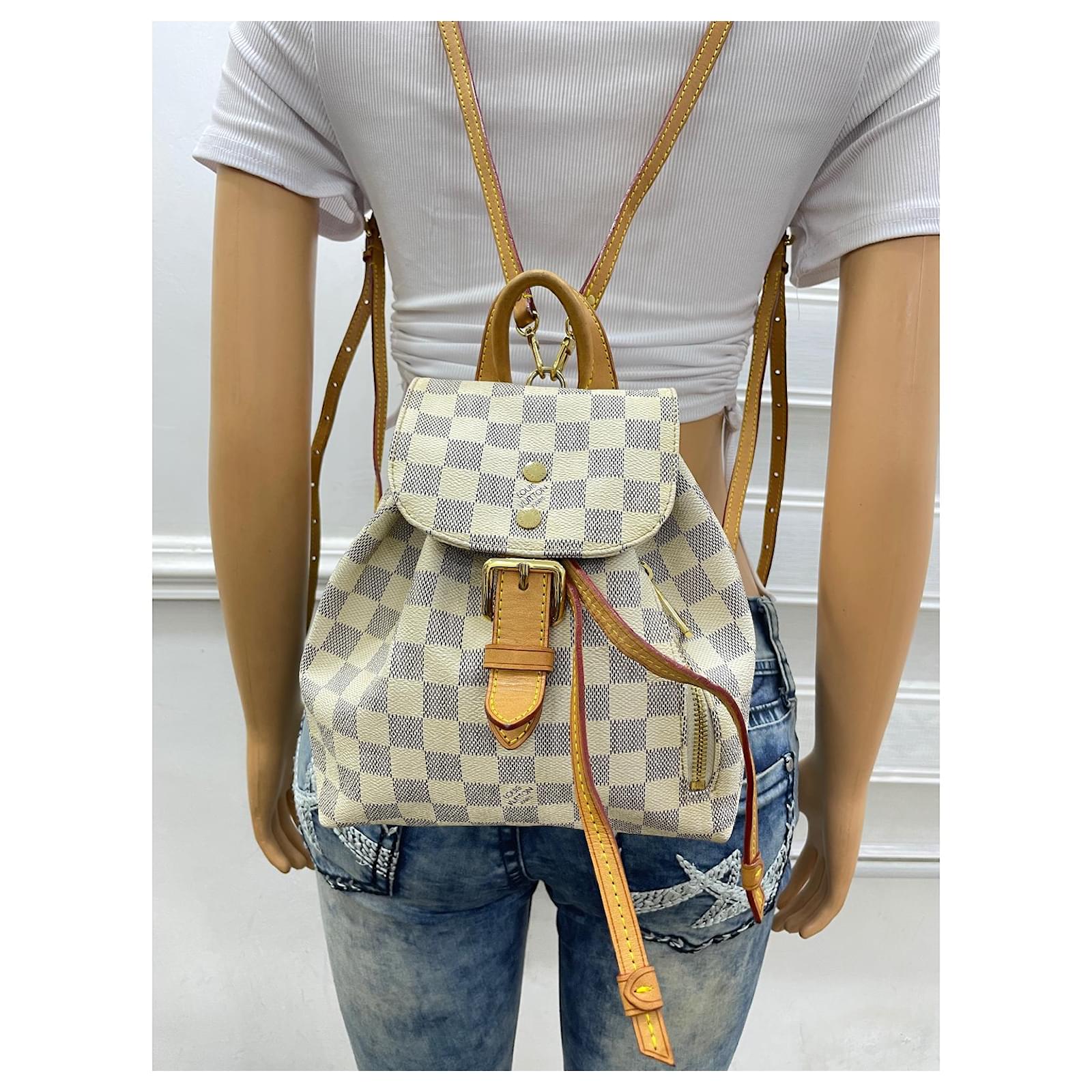 Sperone backpack cloth backpack Louis Vuitton Beige in Cloth