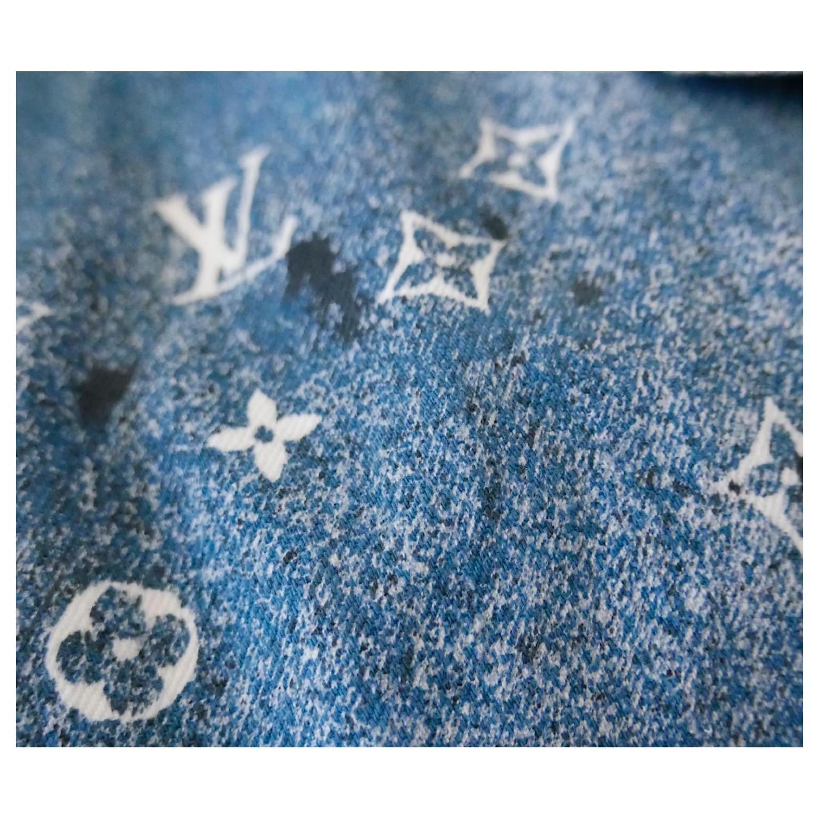 Louis Vuitton 2020 Monogram Spray Denim Jacket - Blue Casual