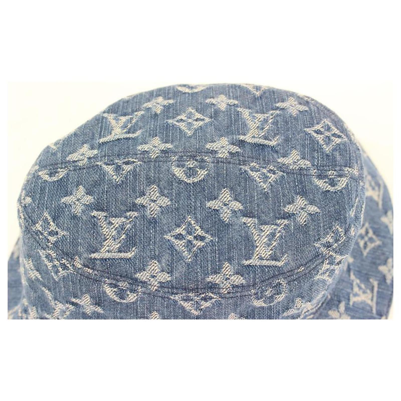 Louis Vuitton Size 58 Monogram Denim Esential Bucket Hat 56LK322S  ref.591860 - Joli Closet