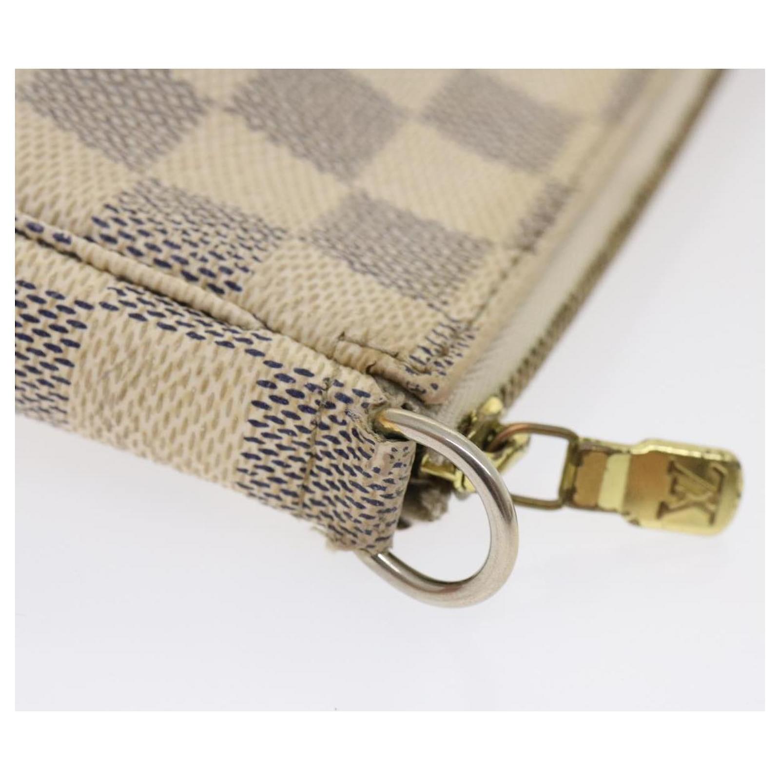 LOUIS VUITTON Damier Azur Pochette Accessoires Pouch N51986 LV Auth rz390  ref.591876 - Joli Closet