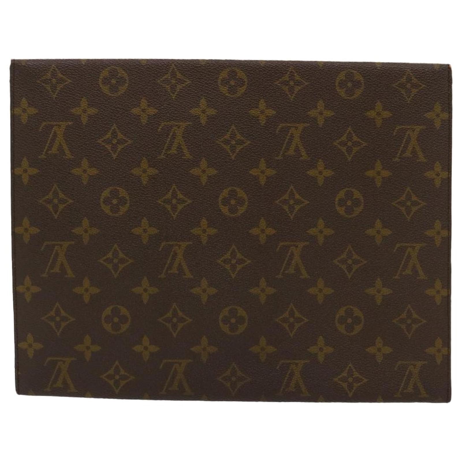 LOUIS VUITTON Monogram Poche Document Briefcase Vintage M53400 LV Auth  ar6976