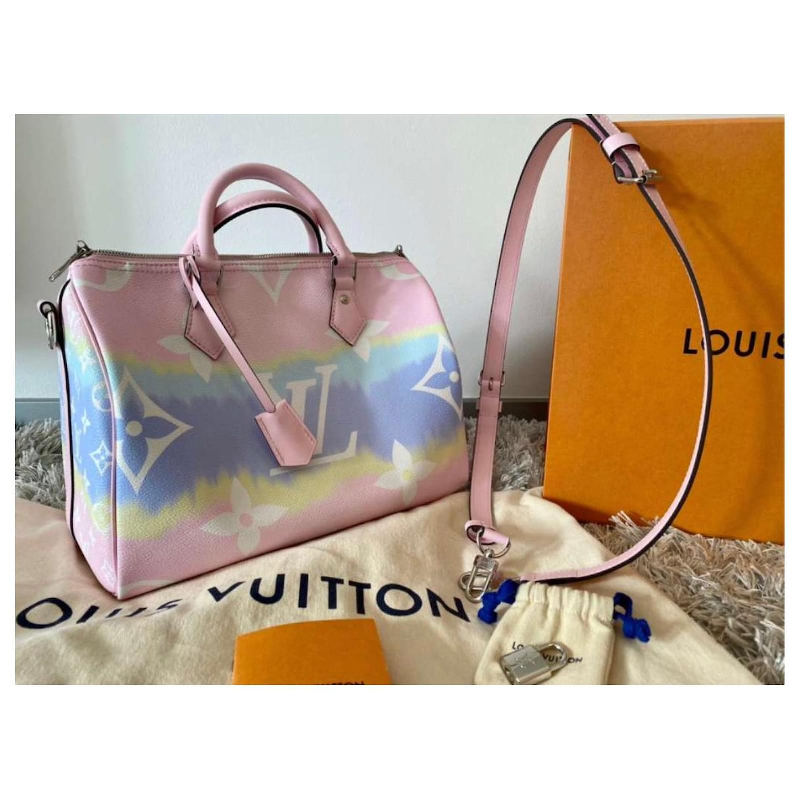 Louis Vuitton Brand New Speedy Bandouliere Escale Lim. edition Pink Blue Purple  Yellow Leather Cloth ref.592414 - Joli Closet