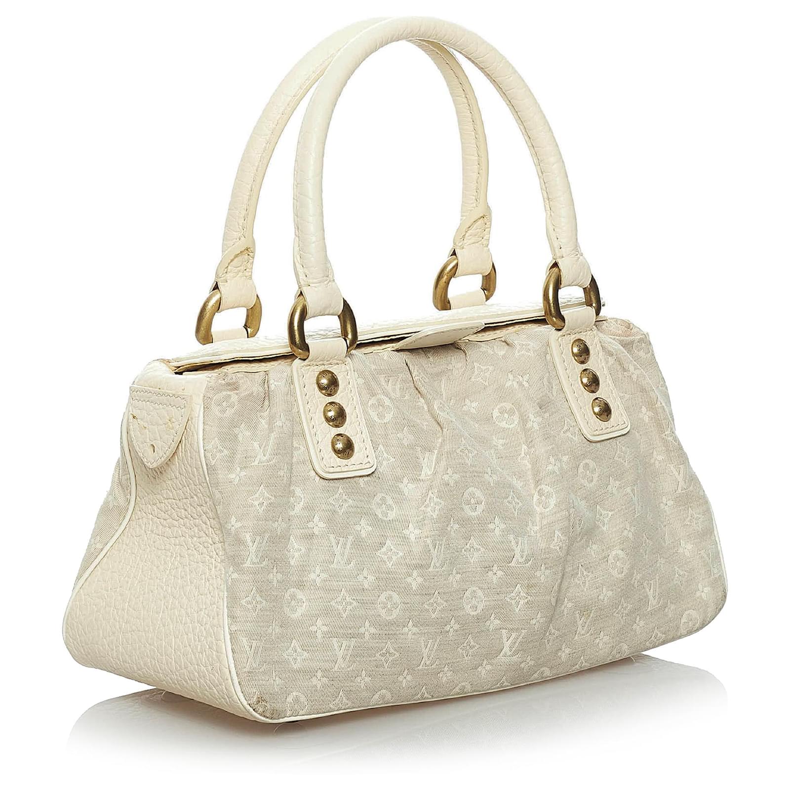 Louis Vuitton White Mini Lin Trapeze GM Cream Leather Cotton Pony-style  calfskin Cloth ref.516069 - Joli Closet