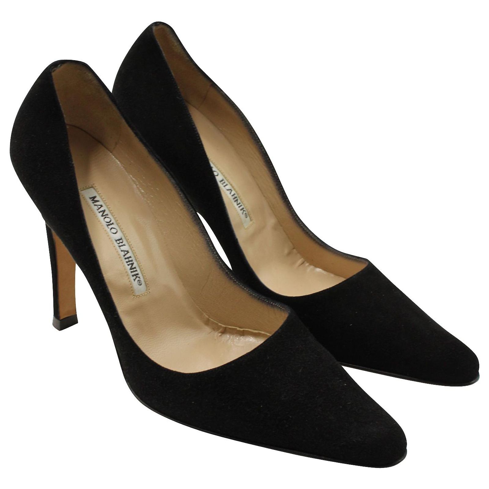 Escarpins Manolo Blahnik Osmaclo En Daim Noir - Taille 38 (US 7.5) - Neufs Sans Boîte - Modèle épuisé
