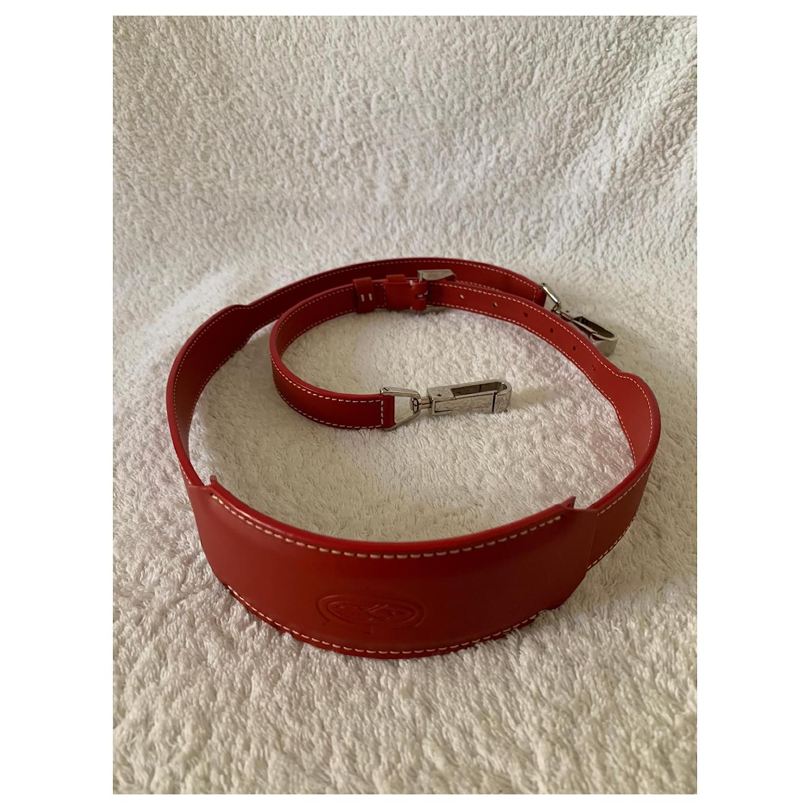 Goyard leather replacement strap for bags Dark red ref.592380 - Joli Closet