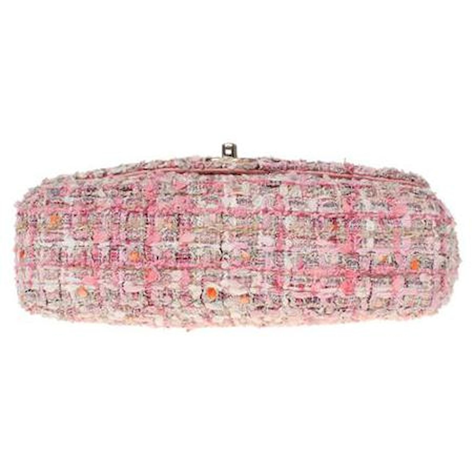 Chanel Tweed Knitting Bag - Pink Handle Bags, Handbags - CHA88554