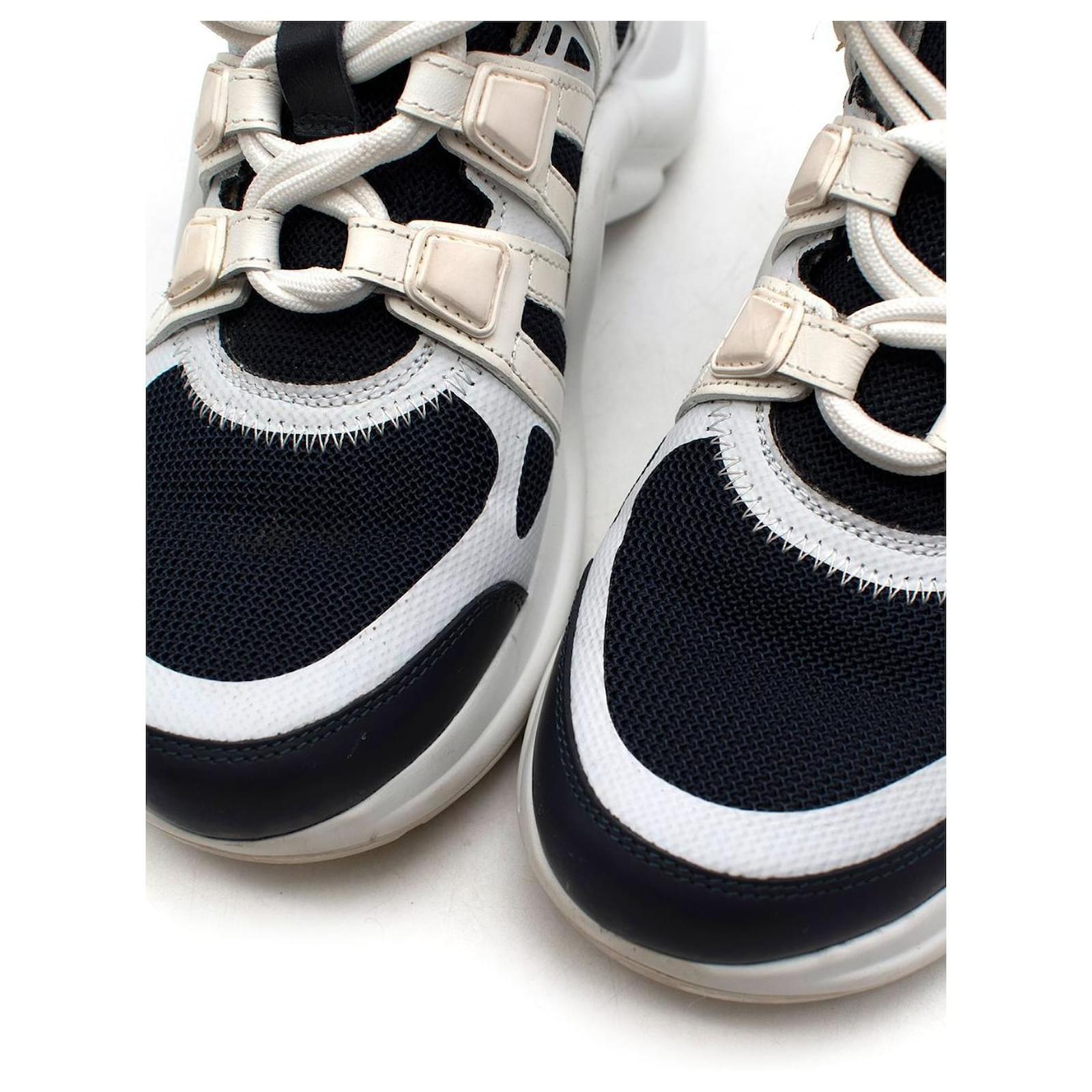 Louis Vuitton Navy & white mesh Archlight trainers Blue Leather