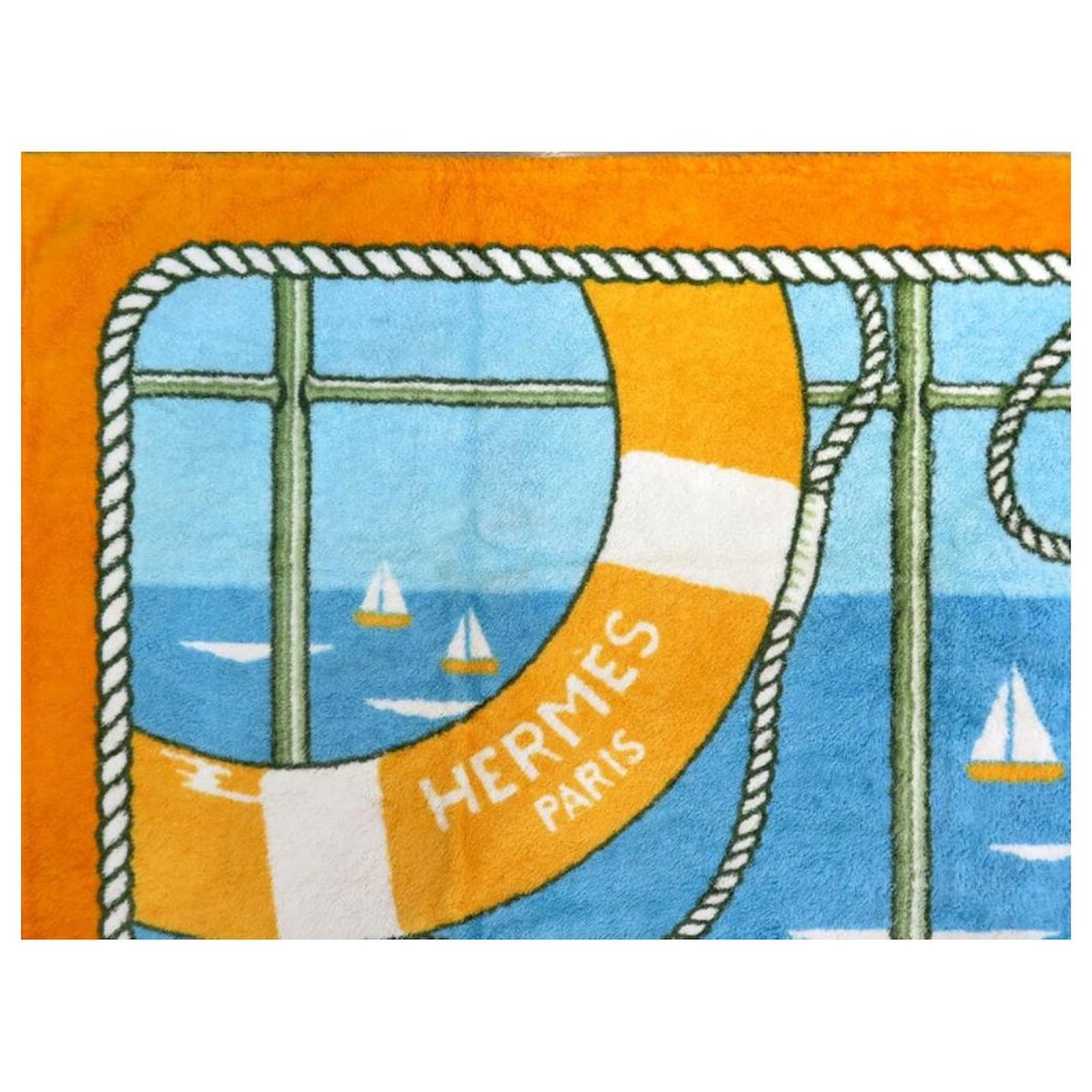 Hermes Beach Towel Tapis de Plage Brazil Orange New at | hermes
