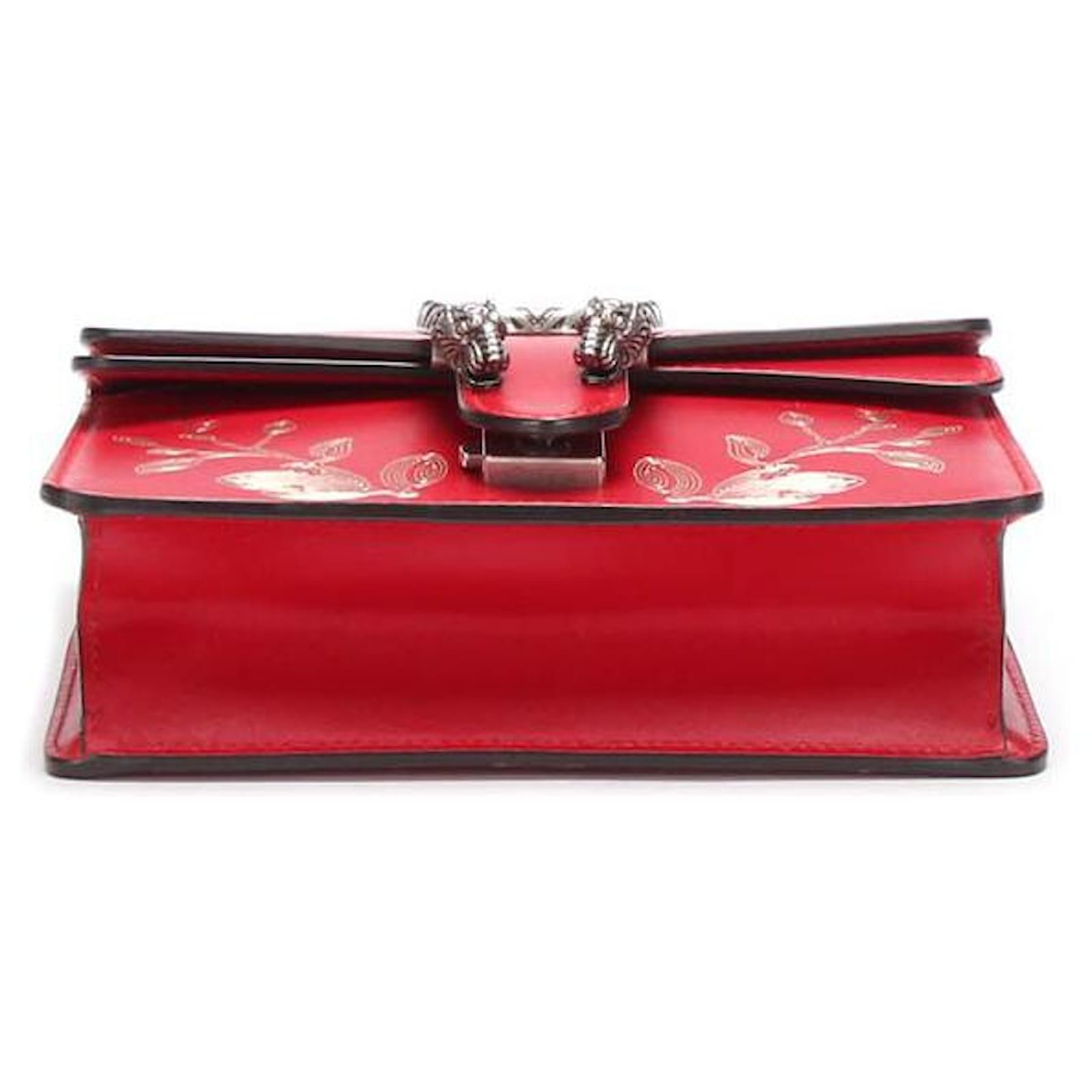 Gucci Lunar New Year Mini Dionysus Shoulder Bag Red Leather Pony-style  calfskin ref.595441 - Joli Closet