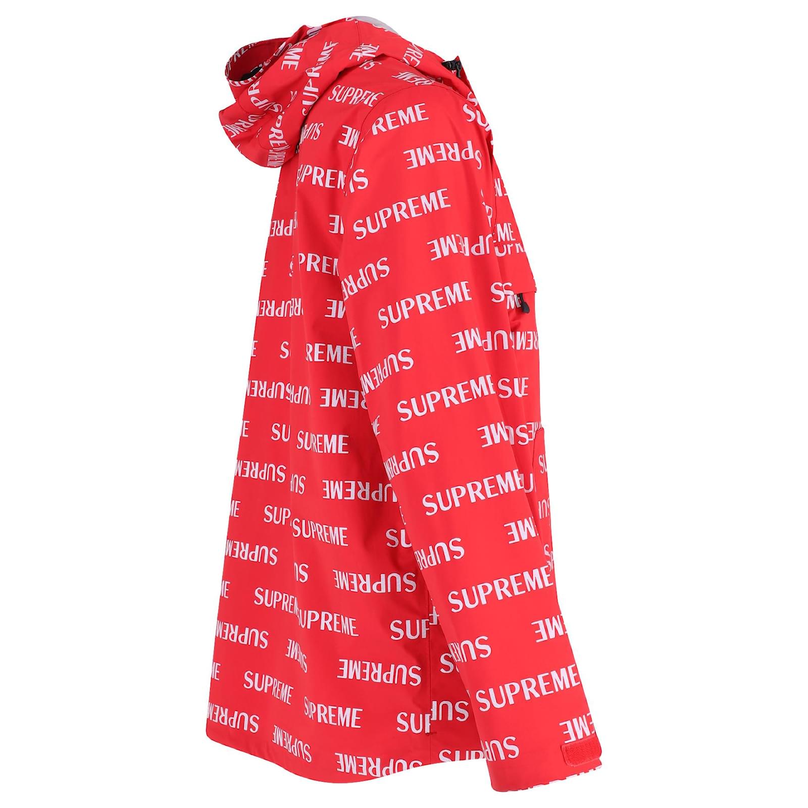 Supreme 3M Reflective Repeat Taped Seam Jacket in Red Nylon