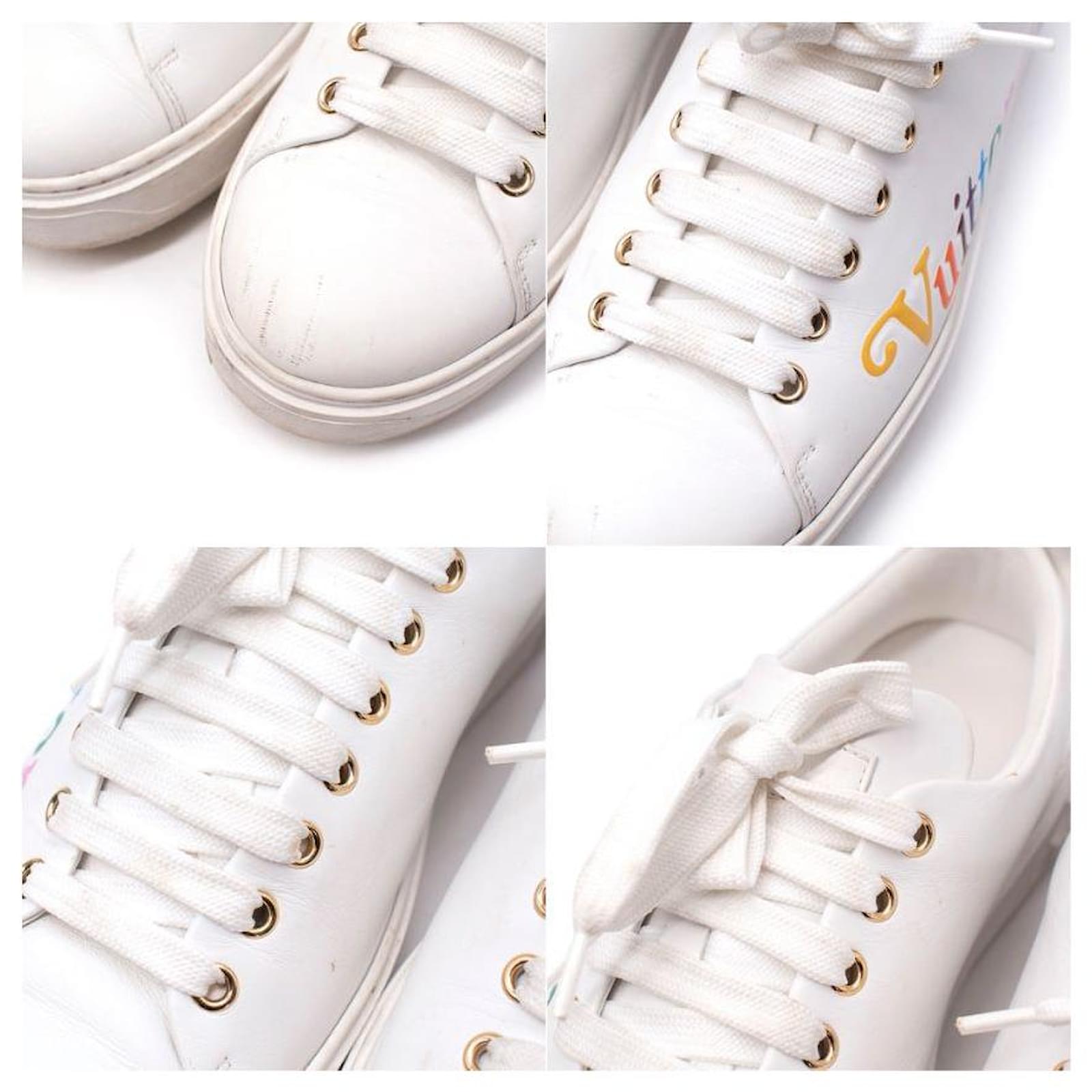 Louis Vuitton - Authenticated Time Out Trainer - Leather White Plain for Women, Never Worn