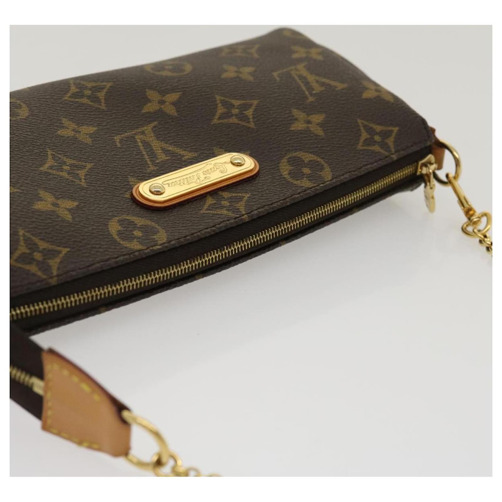 Handbags Louis Vuitton Louis Vuitton Monogram Eva 2way Pouch Shoulder Bag M95567 LV Auth lt491a