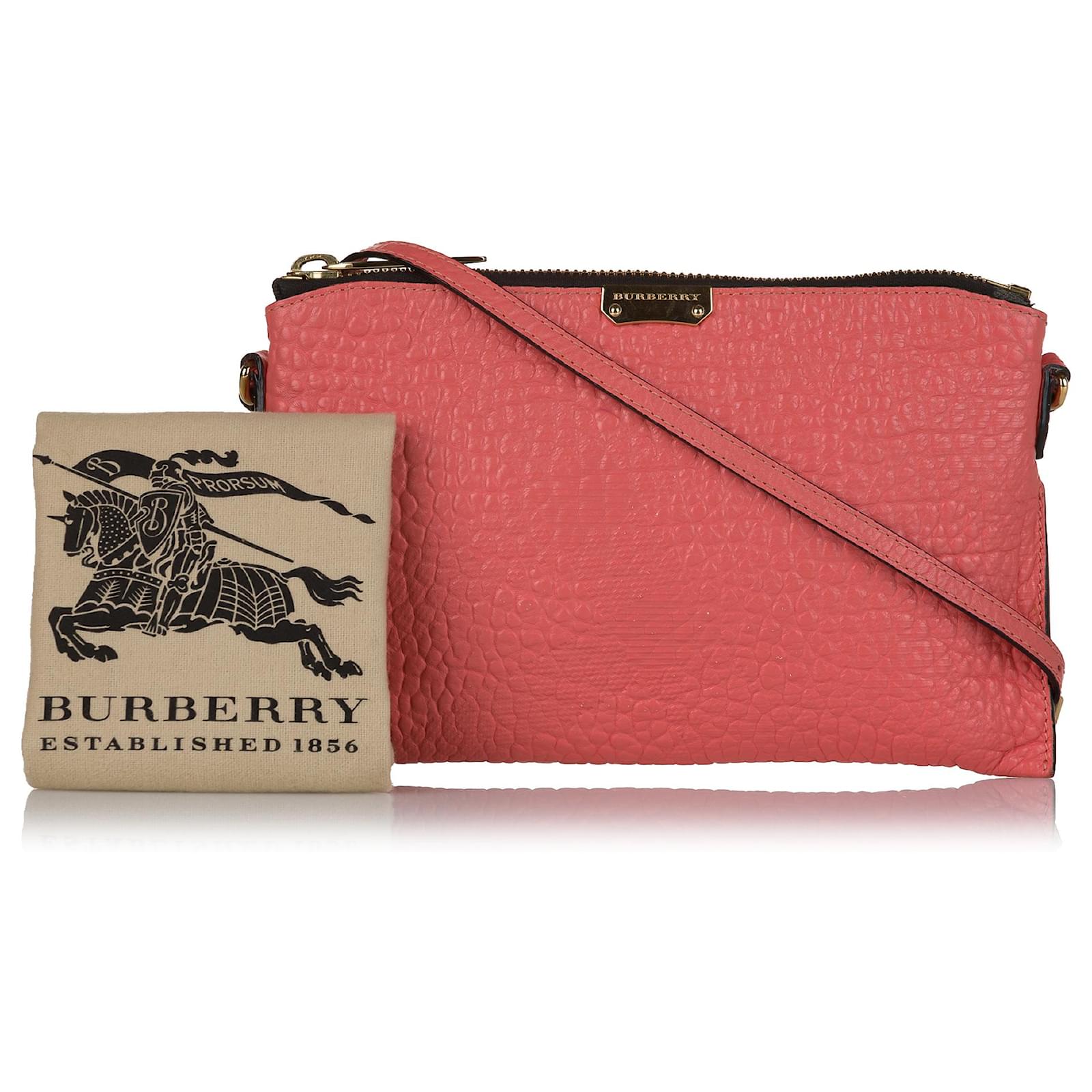 Burberry Pink Leather Crossbody Bag Pony-style calfskin ref.260127