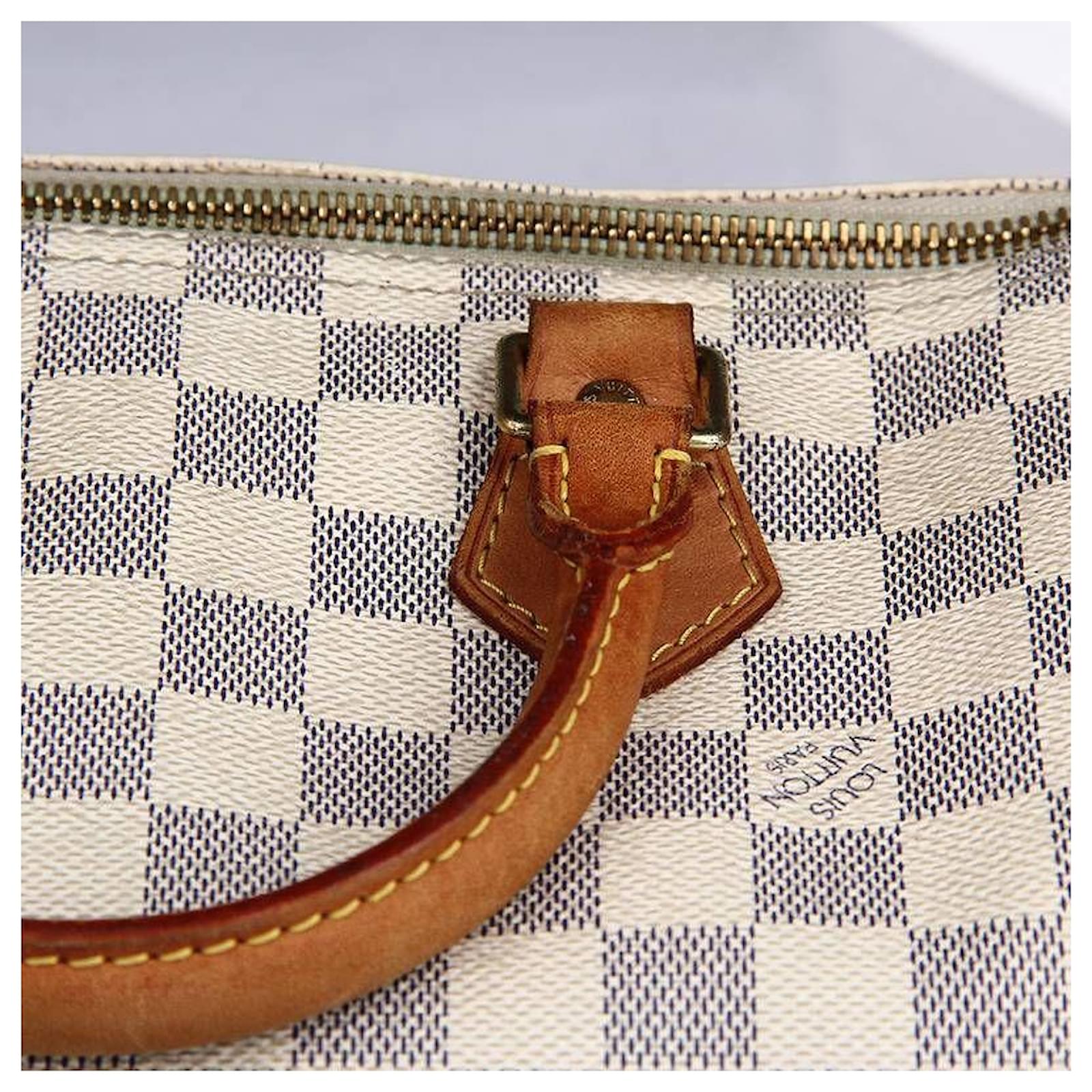 Louis Vuitton White Damier Azur Speedy 30 Cloth ref.923237 - Joli