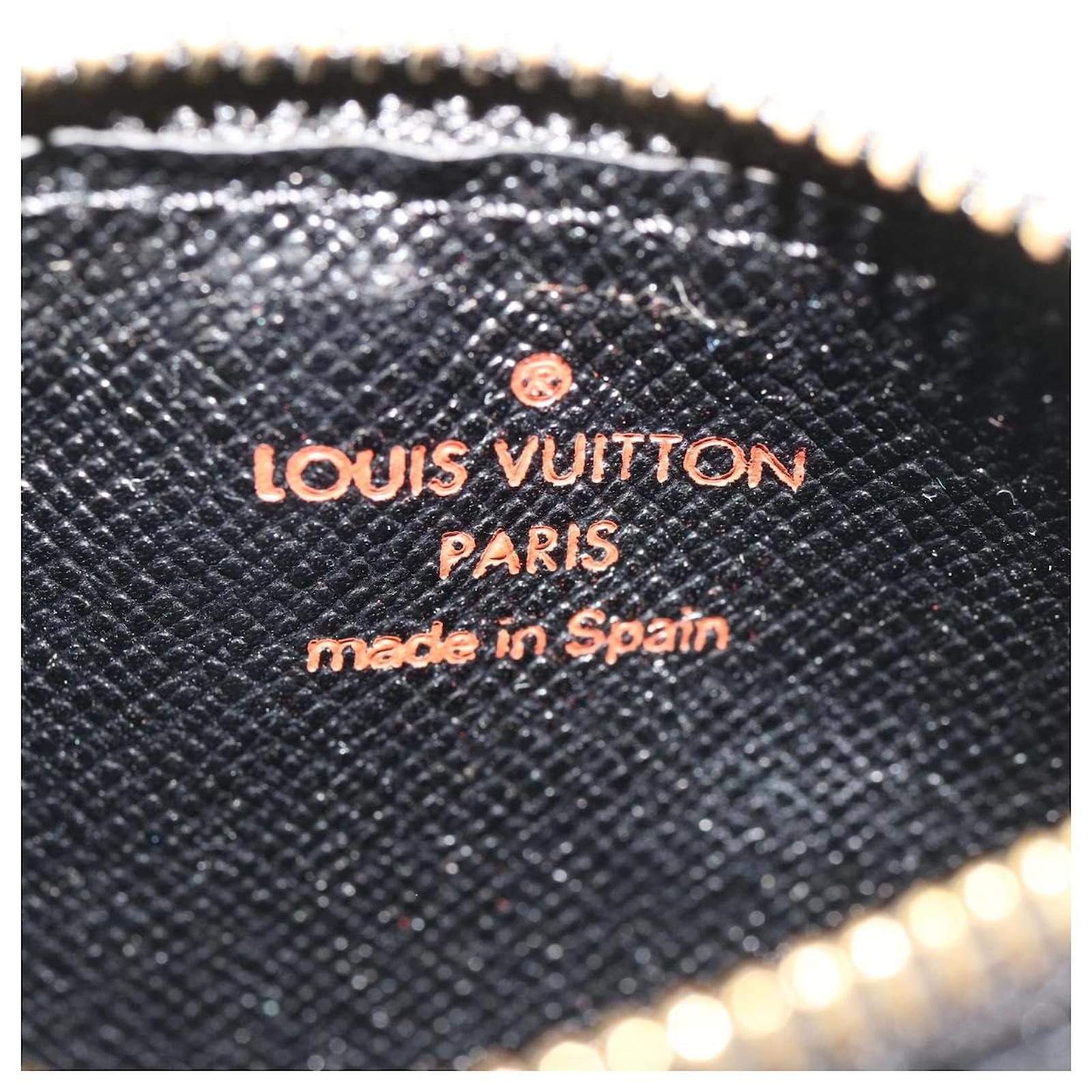 LOUIS VUITTON Epi Pochette Cles Coin Purse Black M63802 LV Auth