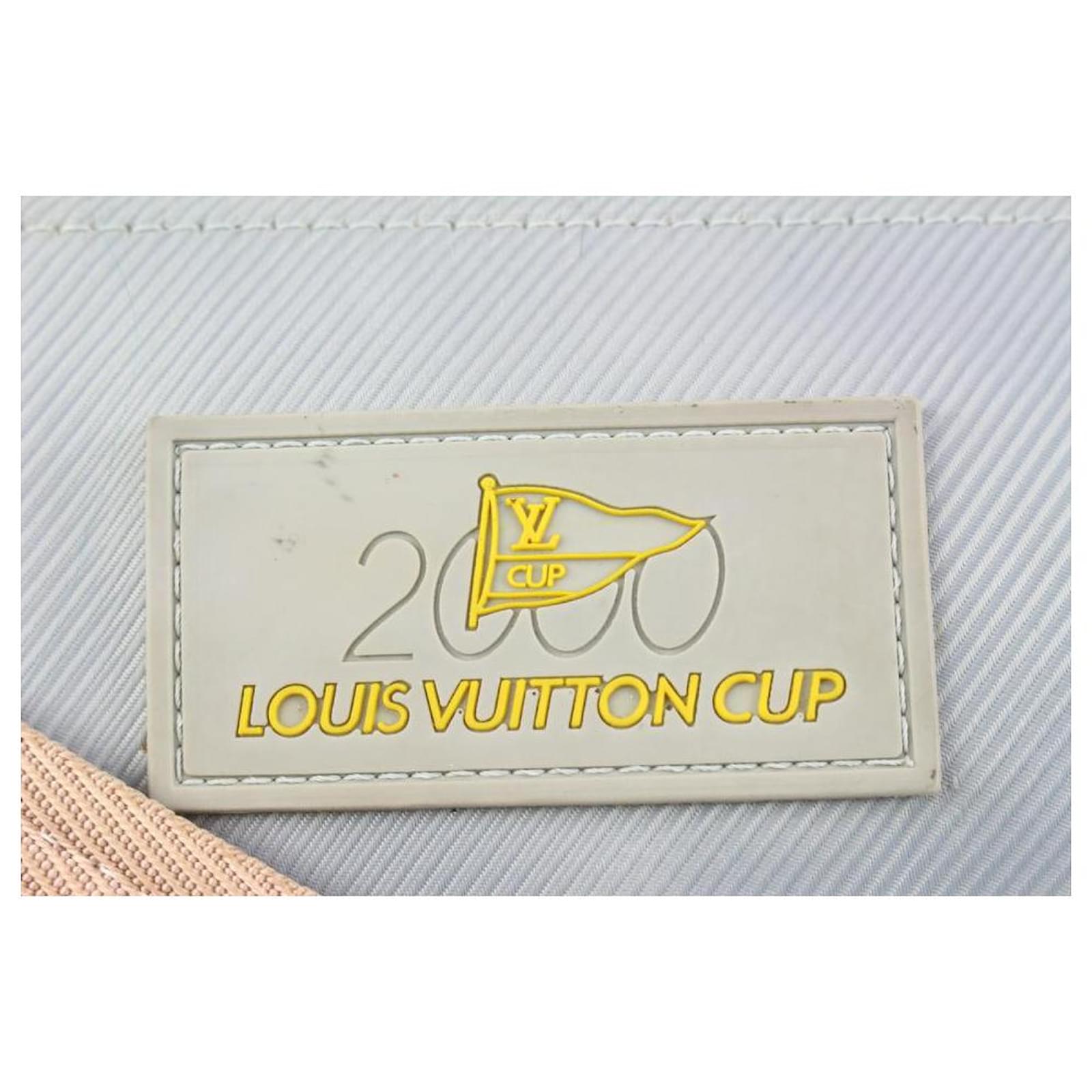 Louis Vuitton 2000 LV Americas Cup Grey Polochon Travel Bag 39lk324s –  Bagriculture