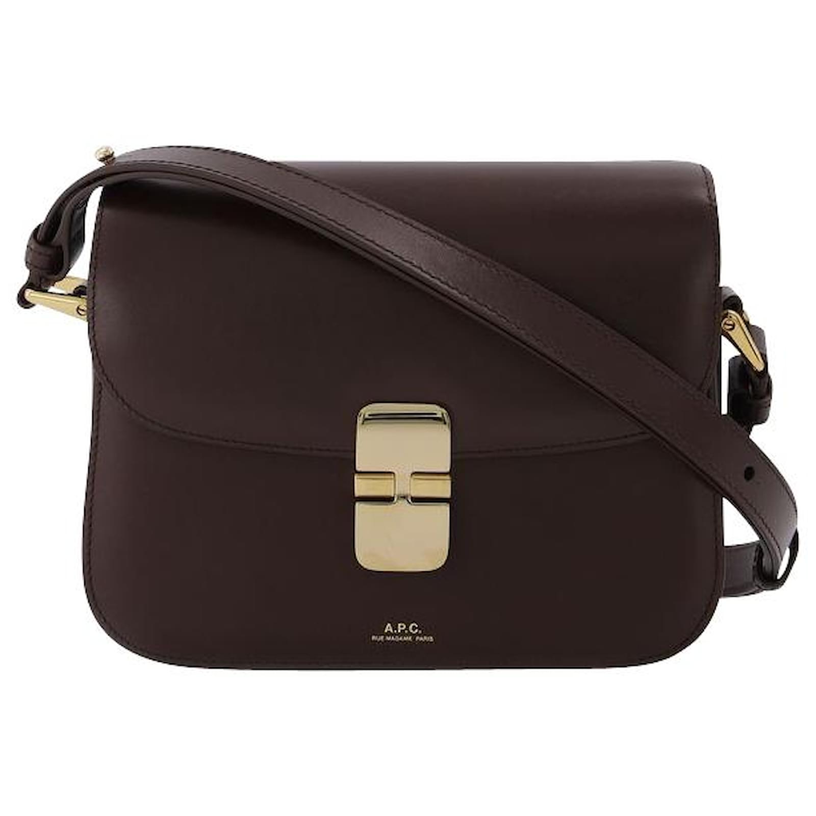 Apc Grace Small Bag in Brown Leather ref.596685 Joli Closet