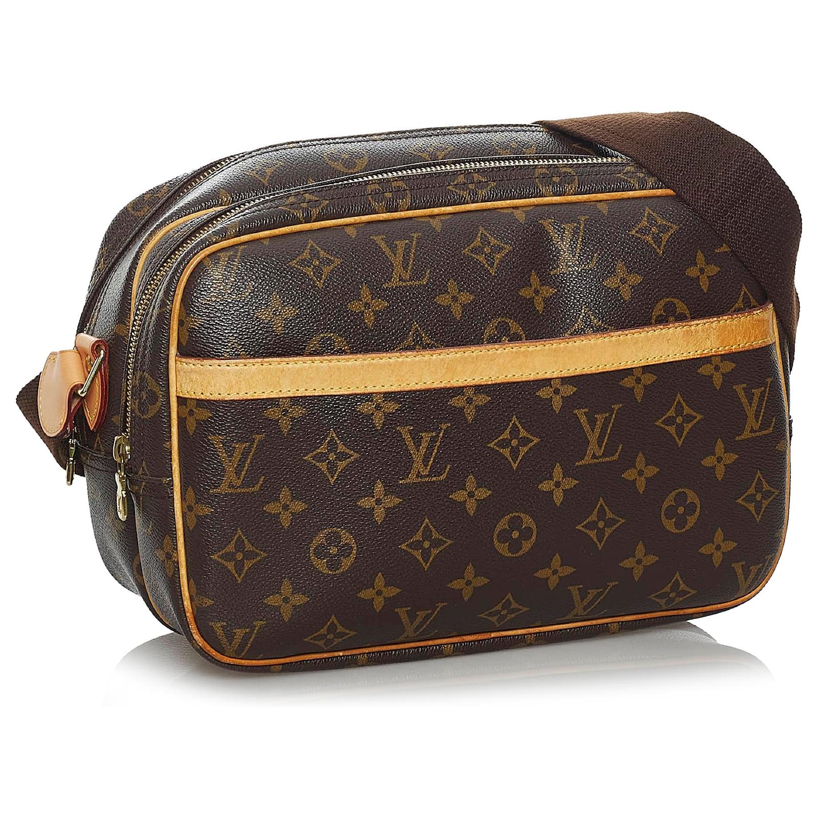 Louis Vuitton Brown Monogram Reporter PM Leather Cloth ref.922083