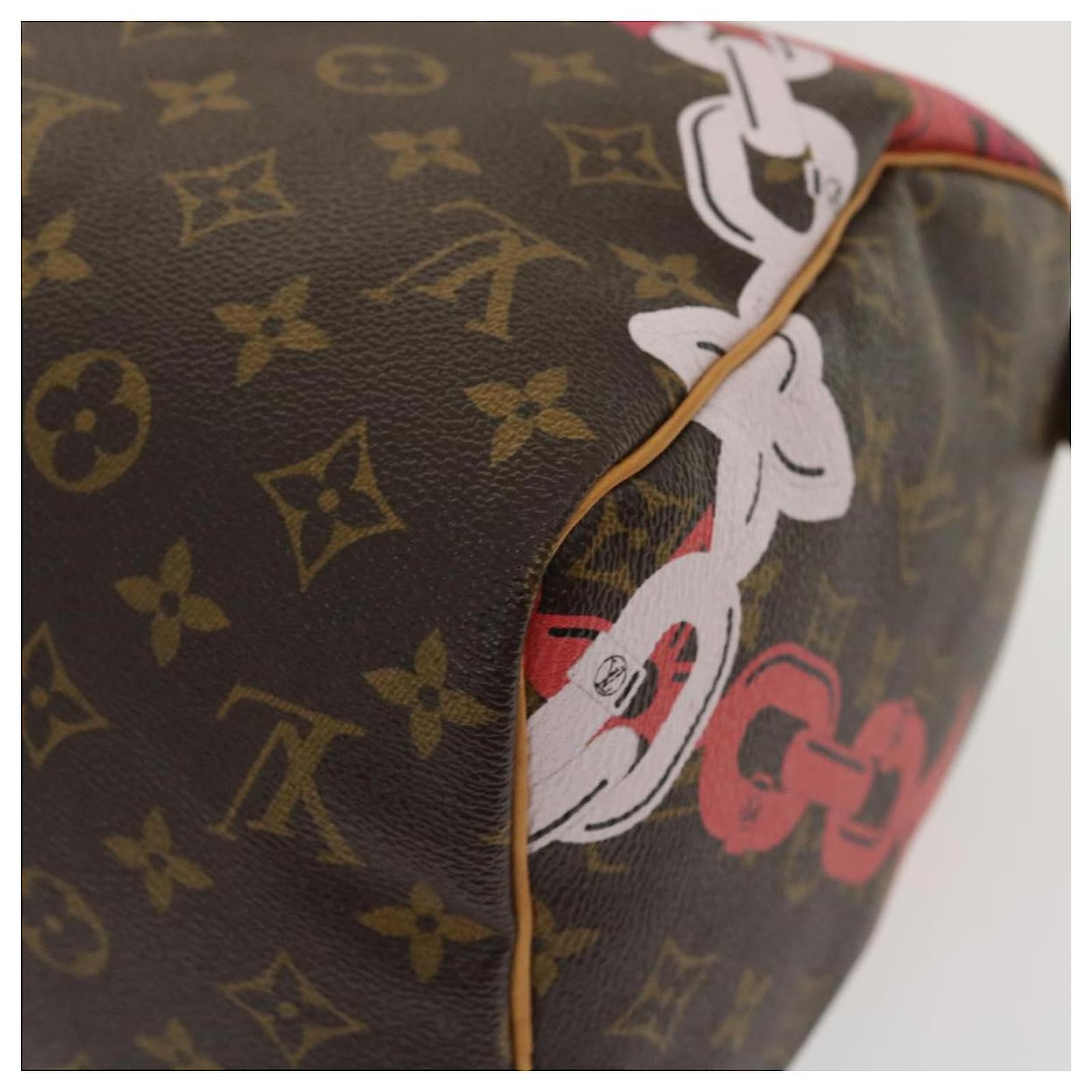 LOUIS VUITTON Monogram Bay Speedy 30 Hand Bag Chain print M41989 LV Auth  bs1231a Cloth ref.598115 - Joli Closet