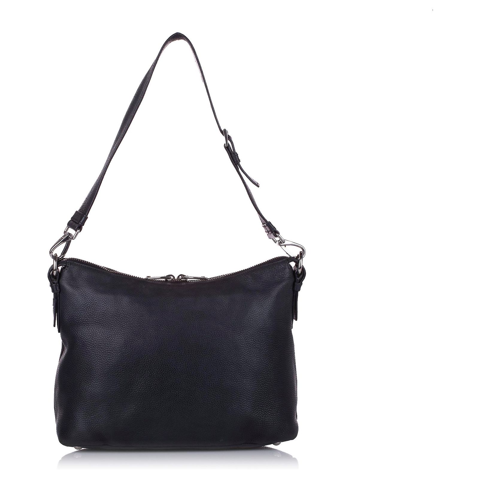 Prada Black Leather Tote Bag Pony-style calfskin ref.598435 - Joli Closet