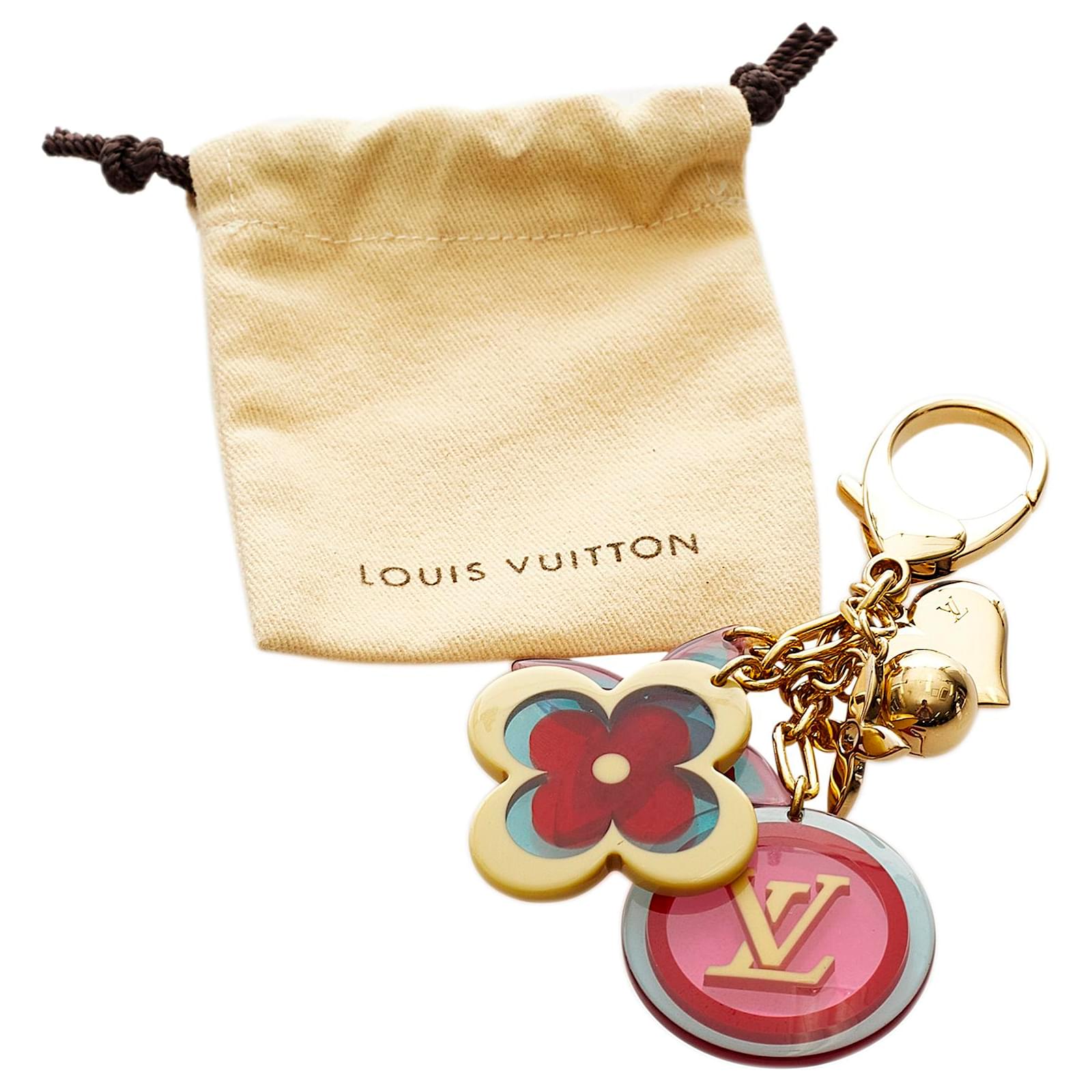 Louis Vuitton Gold Monogram Charms Key Chain Multiple colors Golden Metal  ref.599076 - Joli Closet