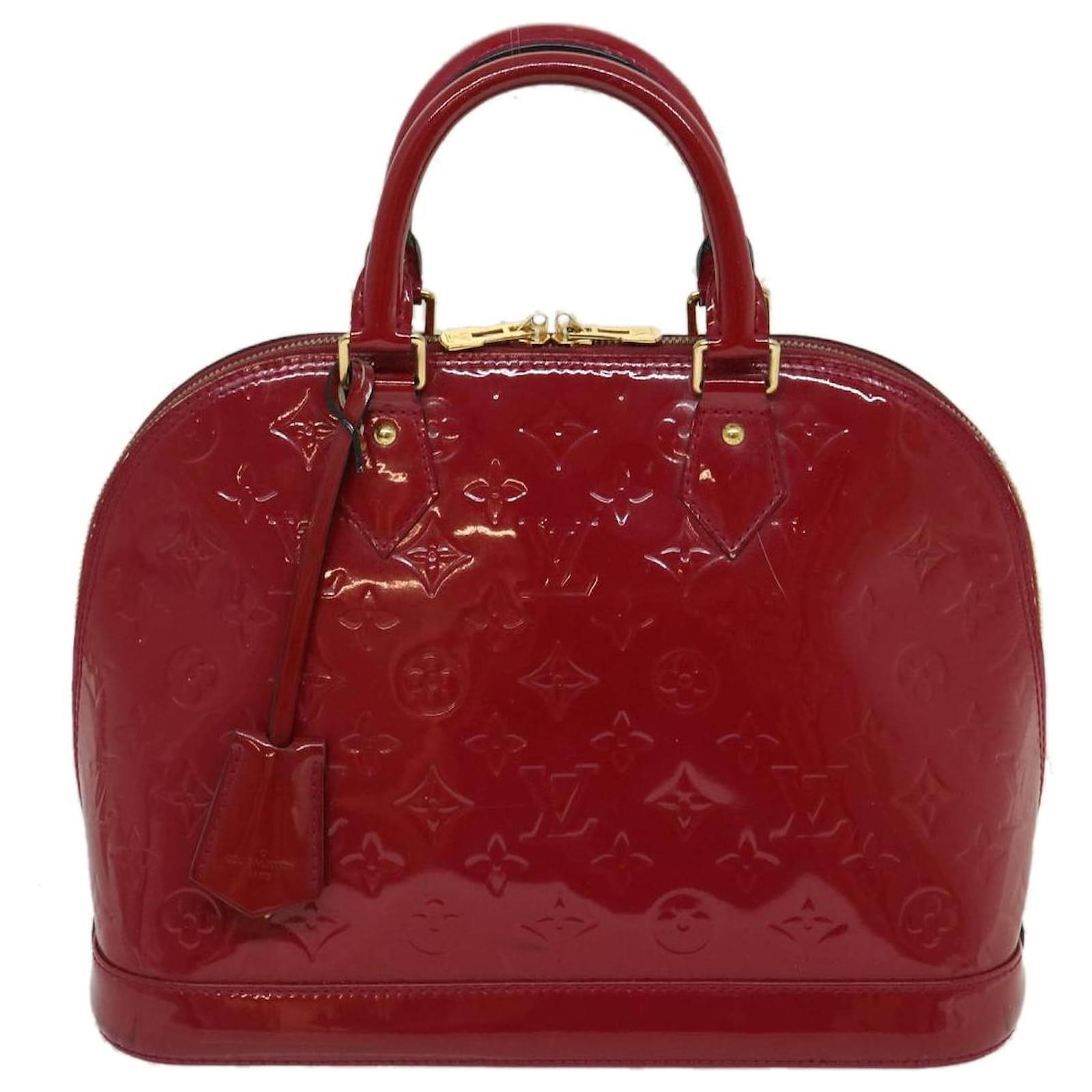 LOUIS VUITTON Monogram-Vernis AlmaPM Hand Bag Rose Indian M91770