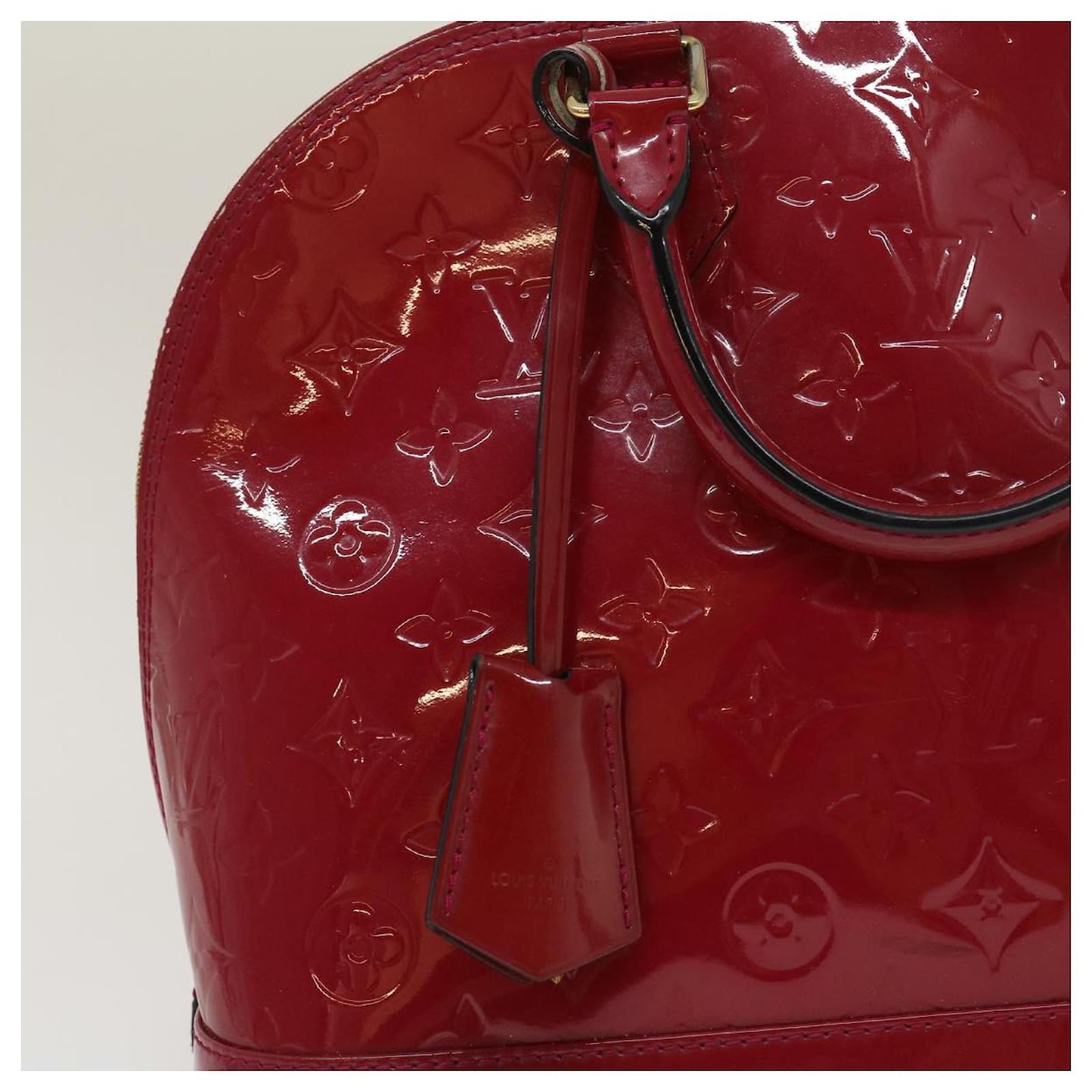 LOUIS VUITTON Monogram-Vernis AlmaPM Hand Bag Rose Indian M91770