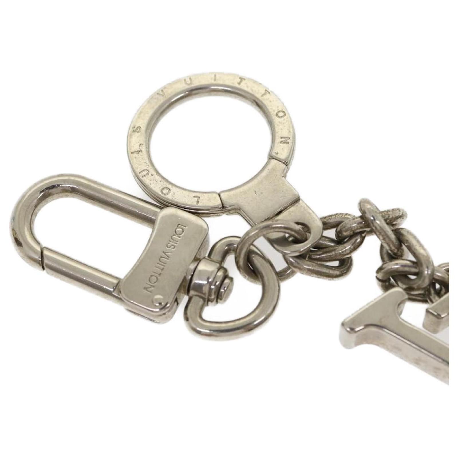LOUIS VUITTON Porte Cles Initials LV Key Holder metal Silver M65071 auth  30325 Silvery ref.609723 - Joli Closet