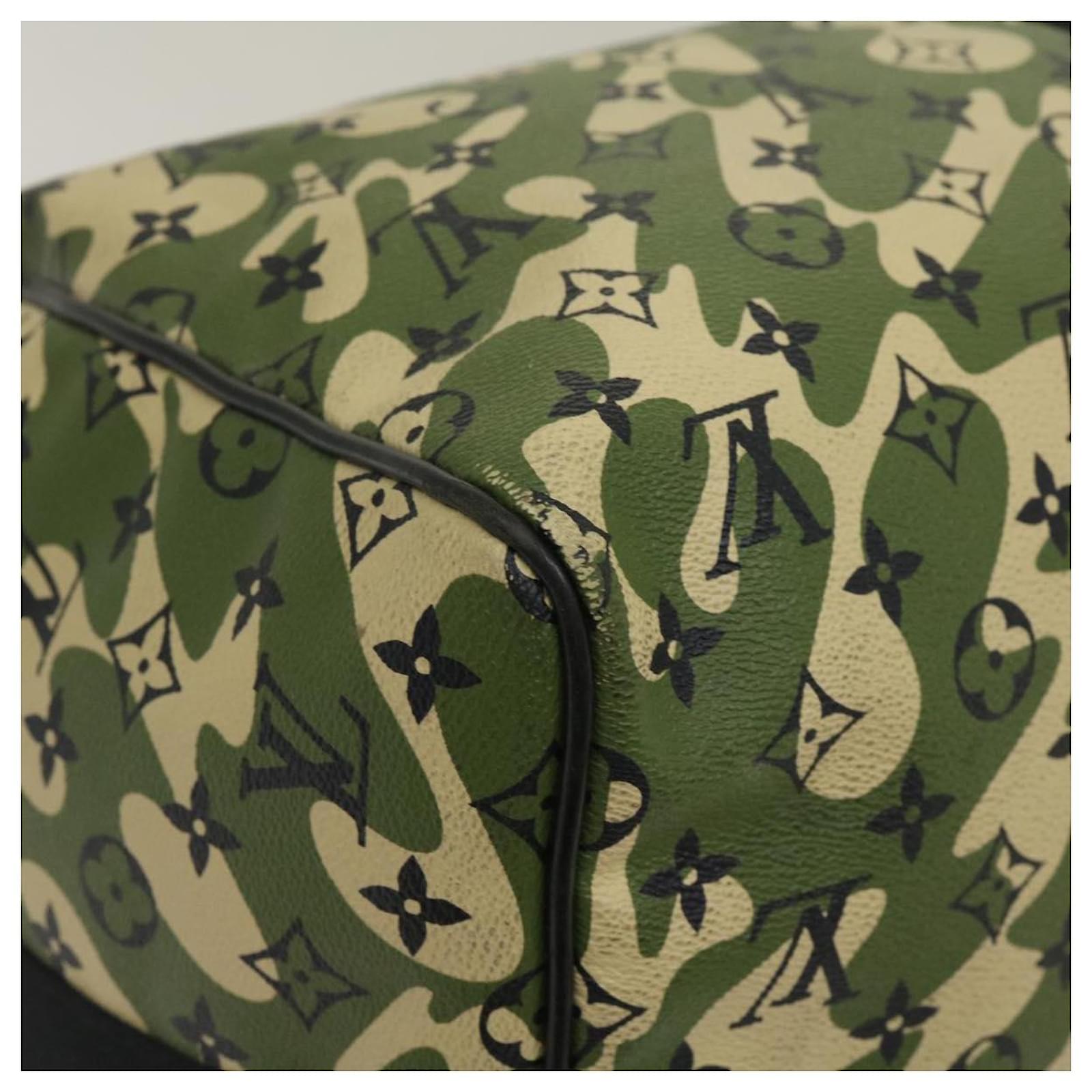 LOUIS VUITTON Monogram Camouflage KeepallBandouliere55 Boston M95774 auth  29947a Cloth ref.600191 - Joli Closet
