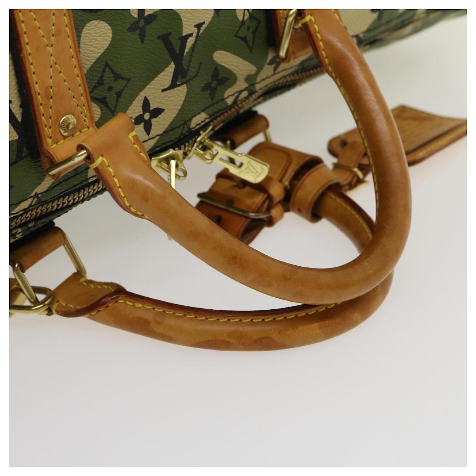 LOUIS VUITTON Monogram Camouflage KeepallBandouliere55 Boston M95774 auth  29947a Cloth ref.600191 - Joli Closet