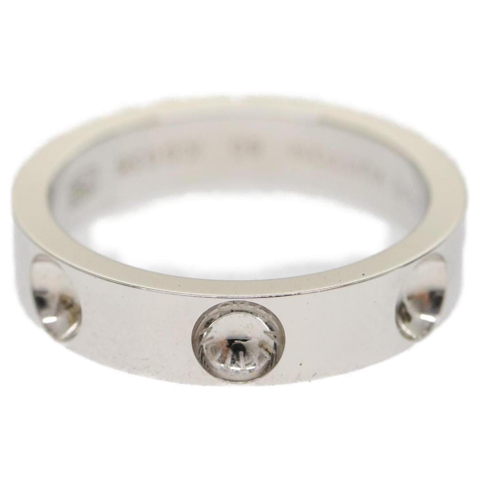 LOUIS VUITTON Petit Berg Empreinte Ring Q9125 Ring Silver Q9125 LV Auth  29948a Silvery Metal ref.600192 - Joli Closet