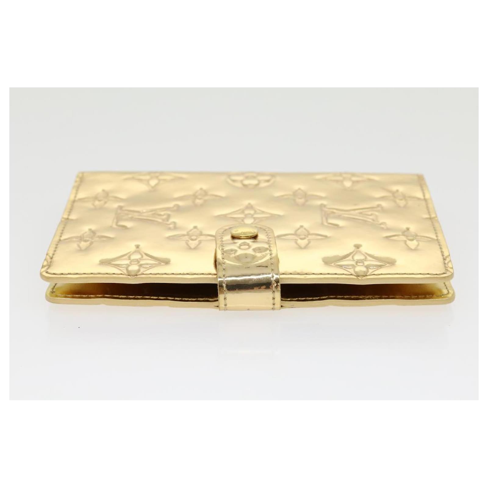 LOUIS VUITTON Monogram Miroir Agenda PM Day Planner Cover Gold R20962 LV  30087a Golden Enamel ref.600703 - Joli Closet