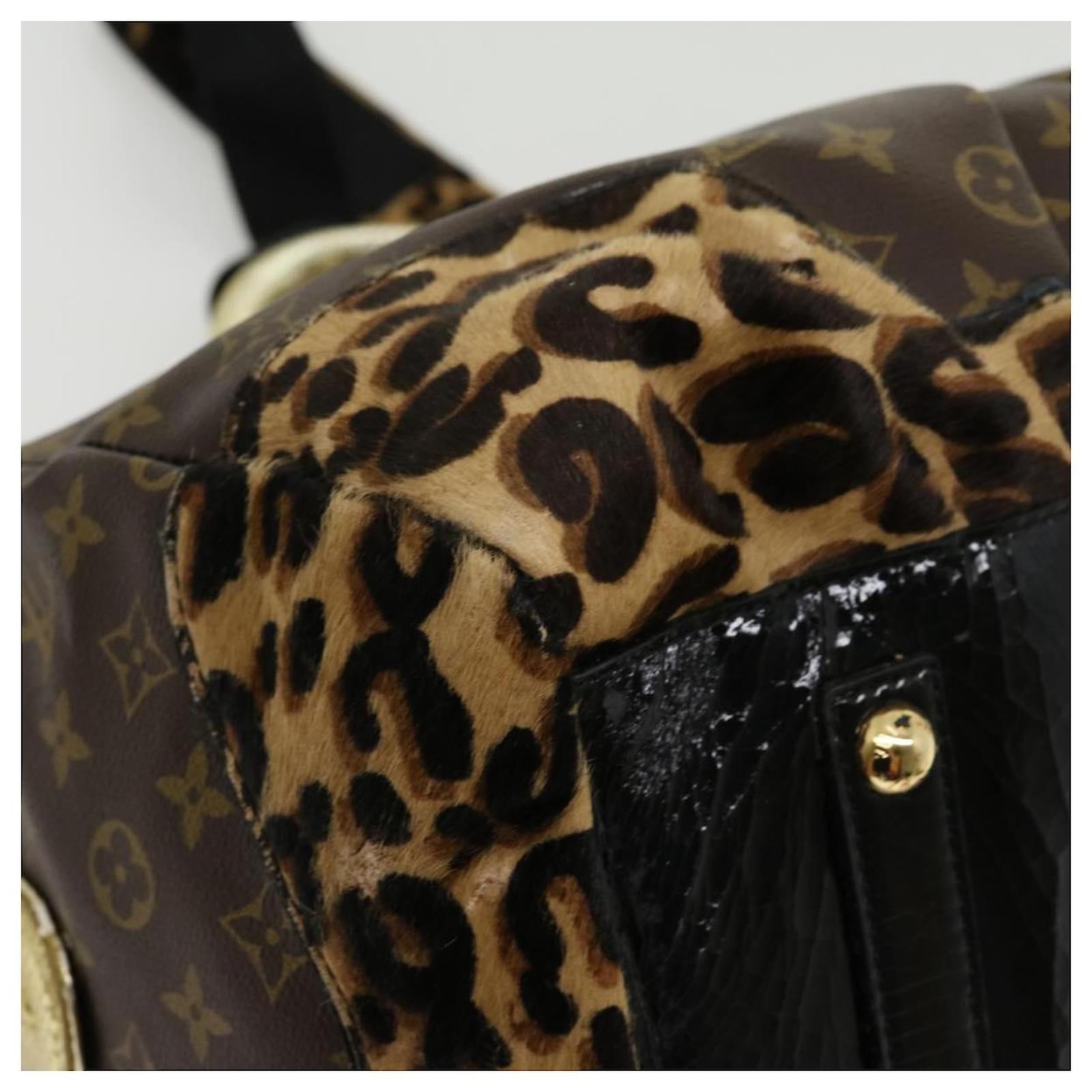 LOUIS VUITTON Monogram Leopard Steven Shoulder Bag M95281 LV Auth
