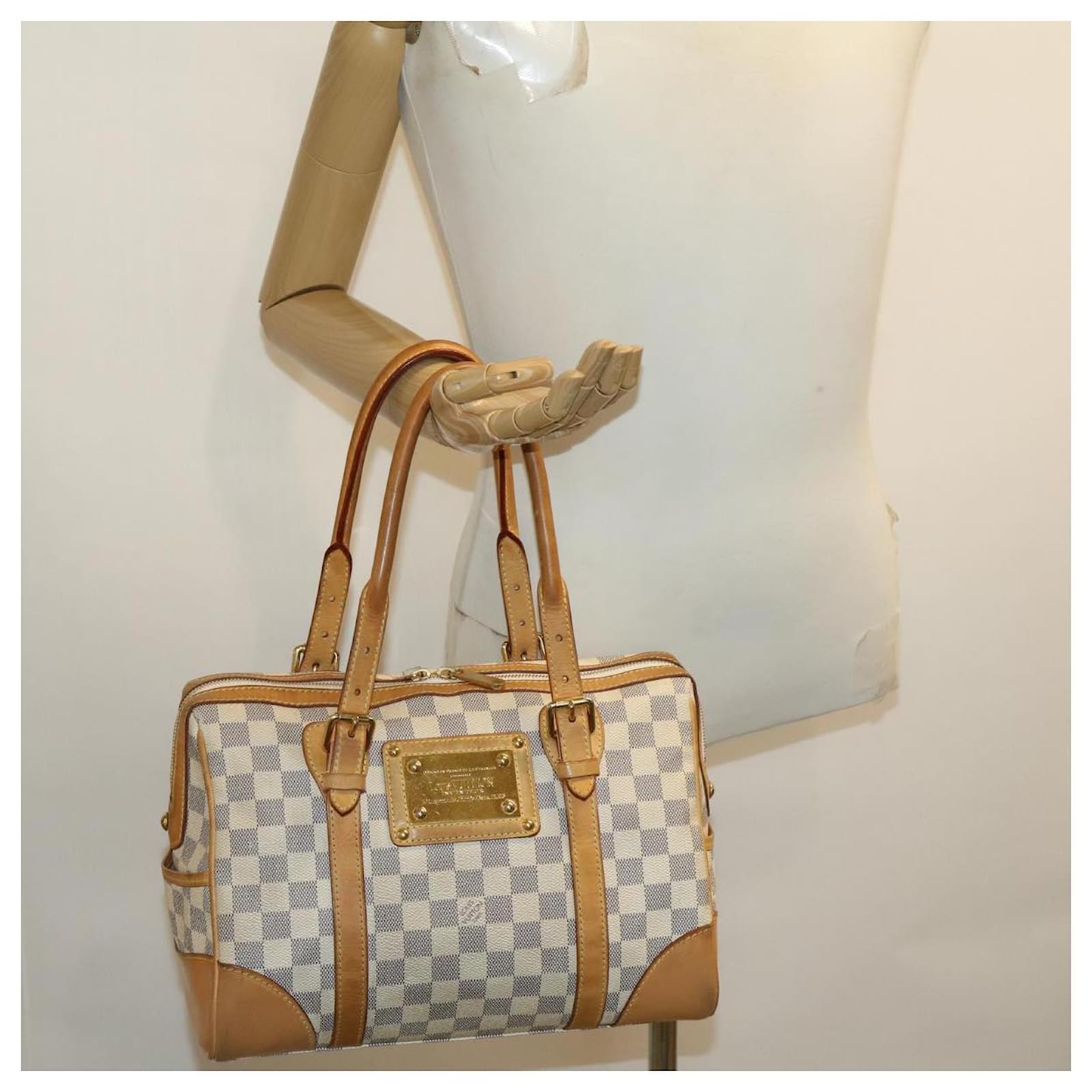 LOUIS VUITTON Damier Azur Speedy Bandouliere 25 Hand Bag N41374 LV Auth  32436